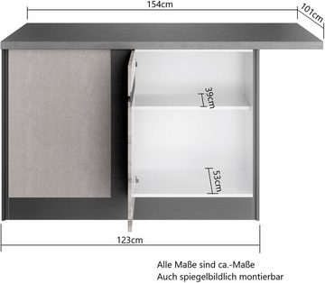 Kochstation Küche KS-Riesa, Stellbreite 490/153 cm, ohne E-Geräte