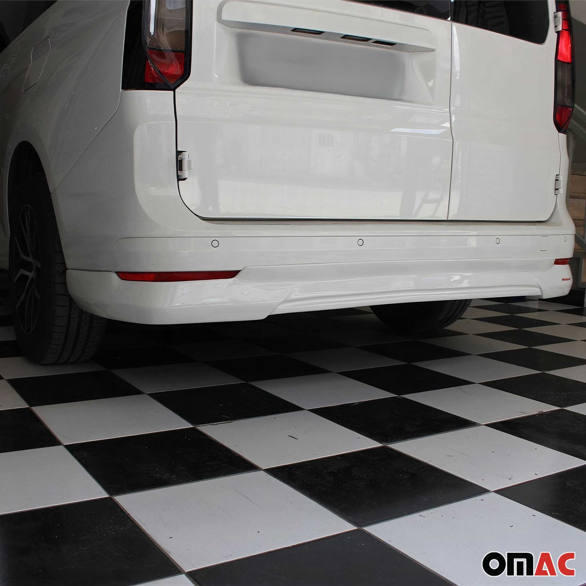 OMAC Heckstoßstange 2021-2025 VW Caddy Heckspoiler Lippe Stoßstange Splitter Langer, 1-St., Aerodynamik- und Leichtbau,Rostbeständig	UV- &witterungsbeständig