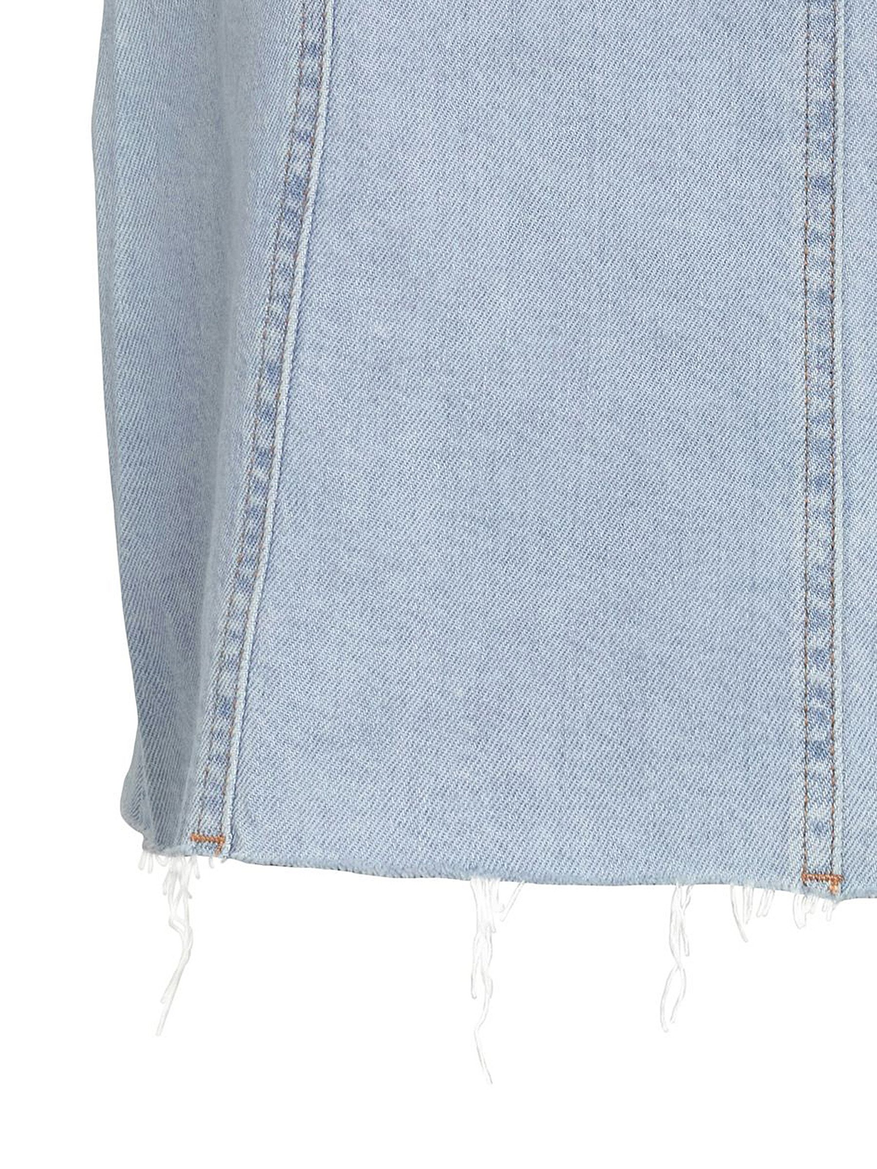 Noisy may Sommerrock Stylischer Denim mit Fransensaum und Five-Pocket-Design NMNINE NW SHORT SKIRT AZ432LB