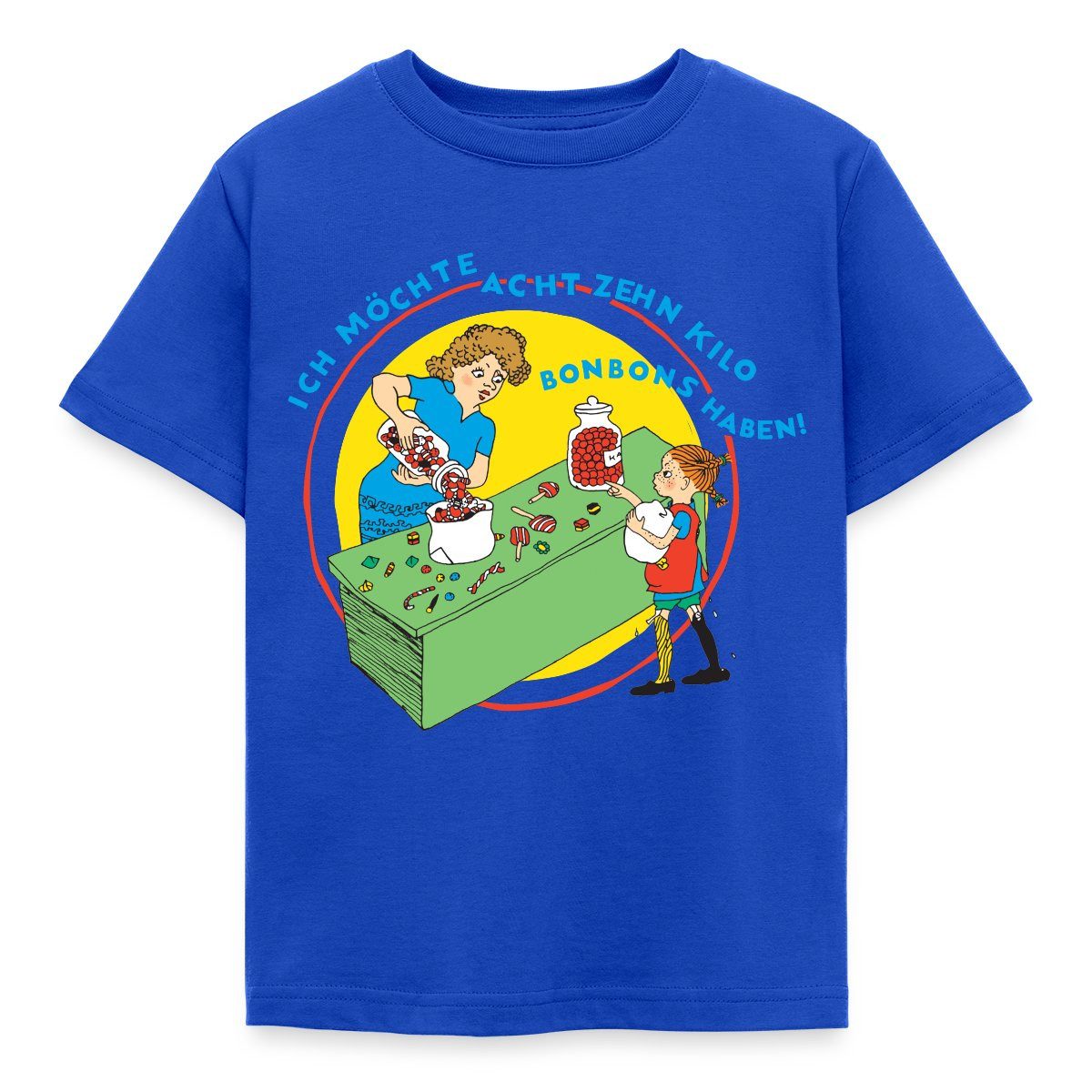 Spreadshirt T-Shirt Pippi Langstrumpf Kauft Bonbons Zitat Kinder T-Shirt (1-tlg)