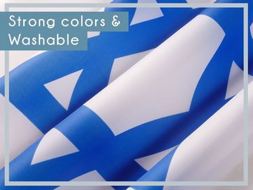 PHENO FLAGS Flagge Israel Flagge Jerusalem 90 x 150 cm Juden Fahne Nationalflagge (Hissflagge für Fahnenmast), Inkl. 2 Messing Ösen
