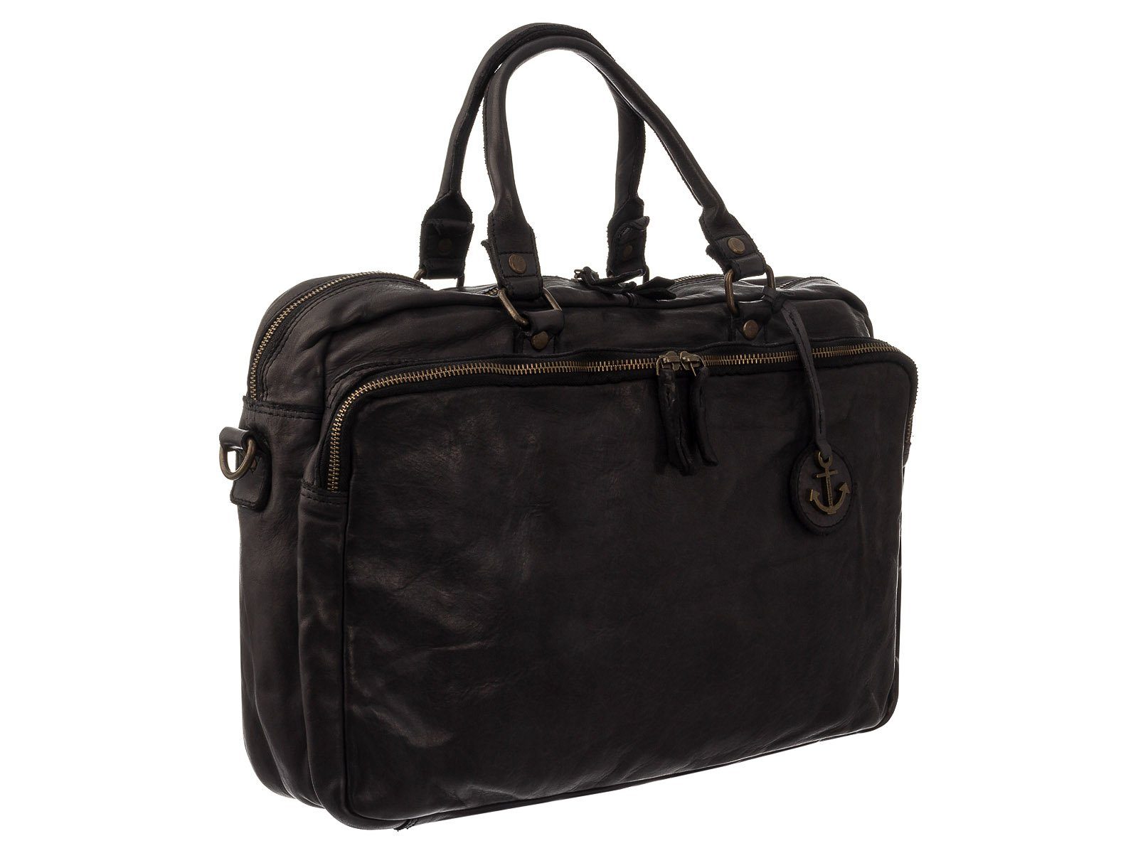 (1-tlg), 2nd Business Bag-Stle Leder Jonathan Casual Laptoptasche HARBOUR Ash Cool