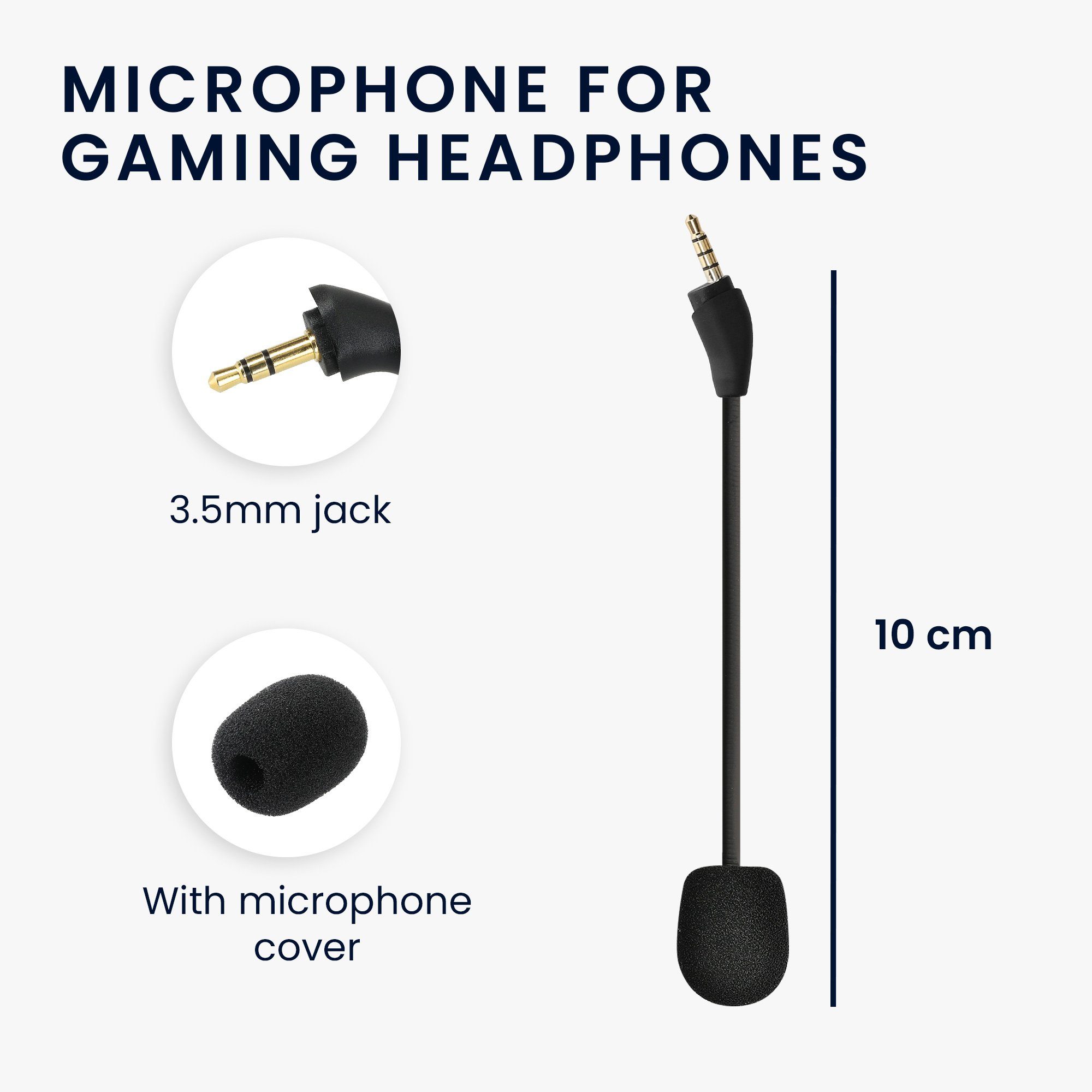 kwmobile Ersatz Kopfhörer Mikrofon für Kingston HyperX Cloud III Gaming-Headset Zubehör (Headset Microphone) – Bild 3 von 5