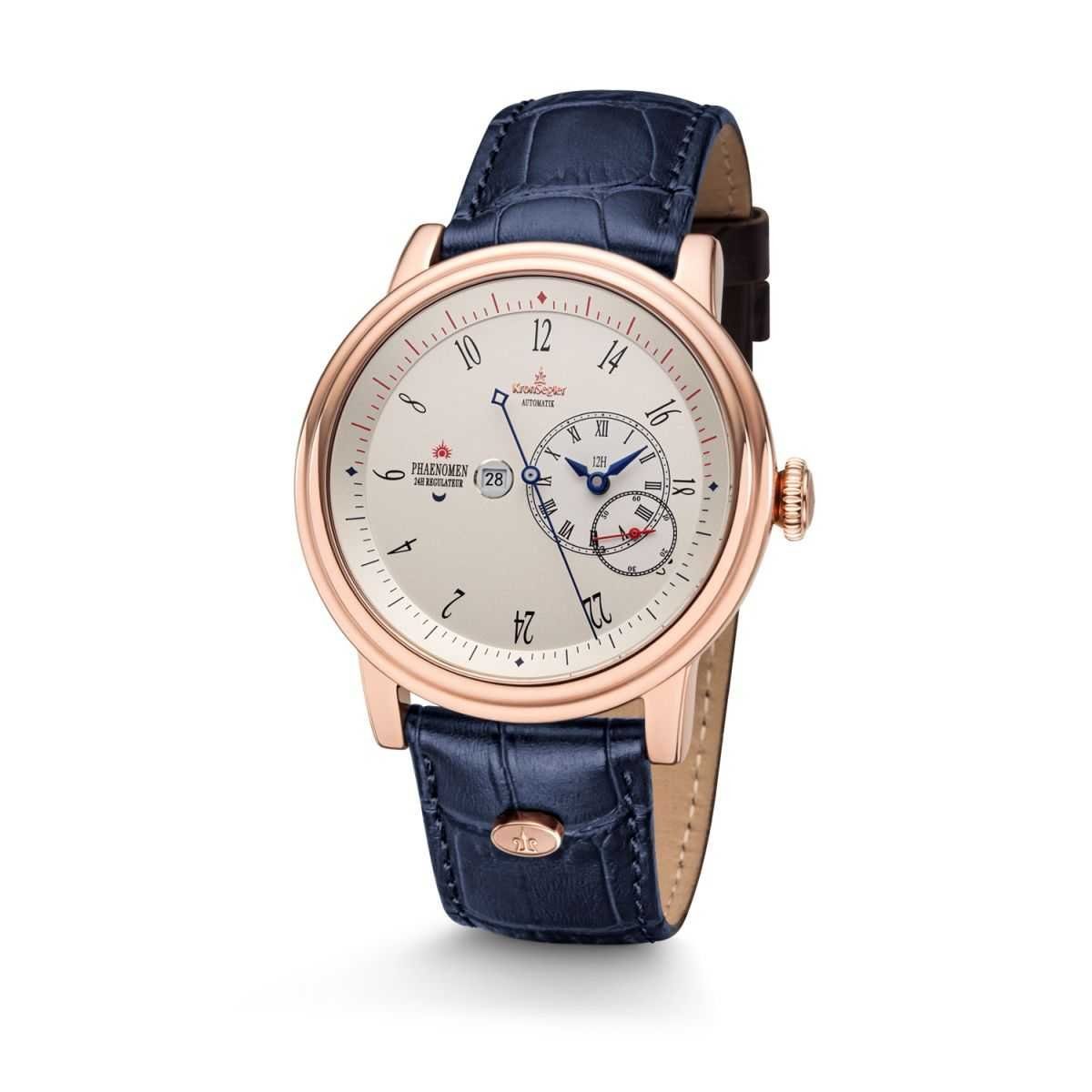 Kronsegler Automatikuhr Phaenomen Regulateur rose-altweiss-arabisch 46 mm, Limitiert