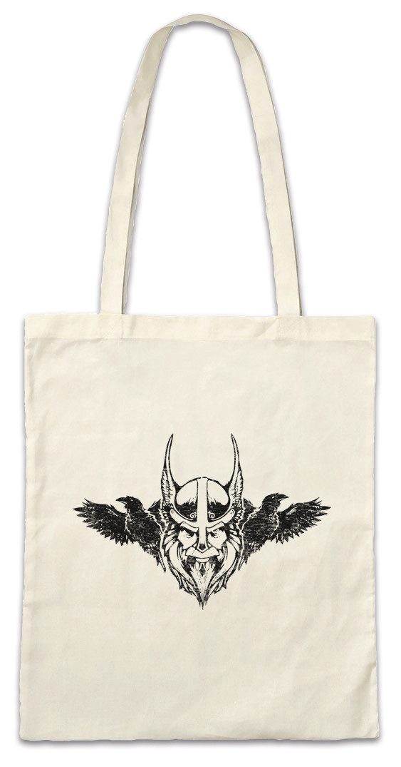 Beuteltasche Odhin Norse Ravens Stofftasche Hugin Vikings Munin Raben Wikinger