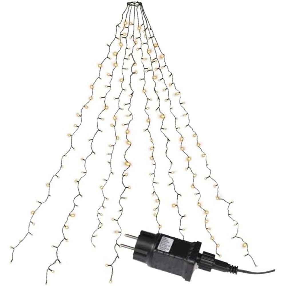 LED-Lichterkette XA11167 LED Baummantel Lichterkette 200er warmweiß 8 Stränge Funktione