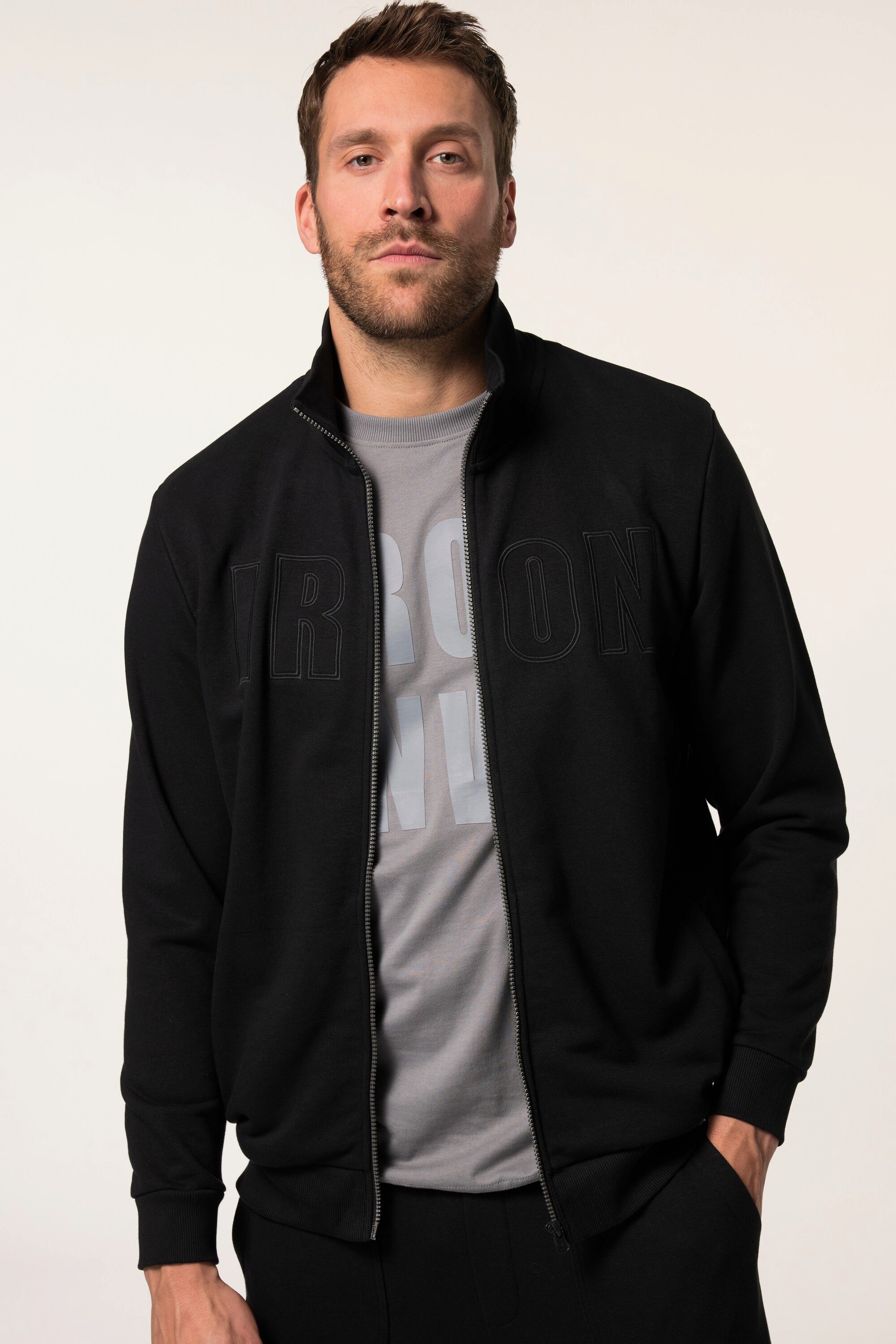 Fleecejacke Sweatjacke Bauchfit Fitness Badges