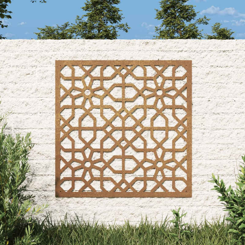 vidaXL Wandbild Garten-Wanddeko 55x55 cm Cortenstahl Maurisches Design