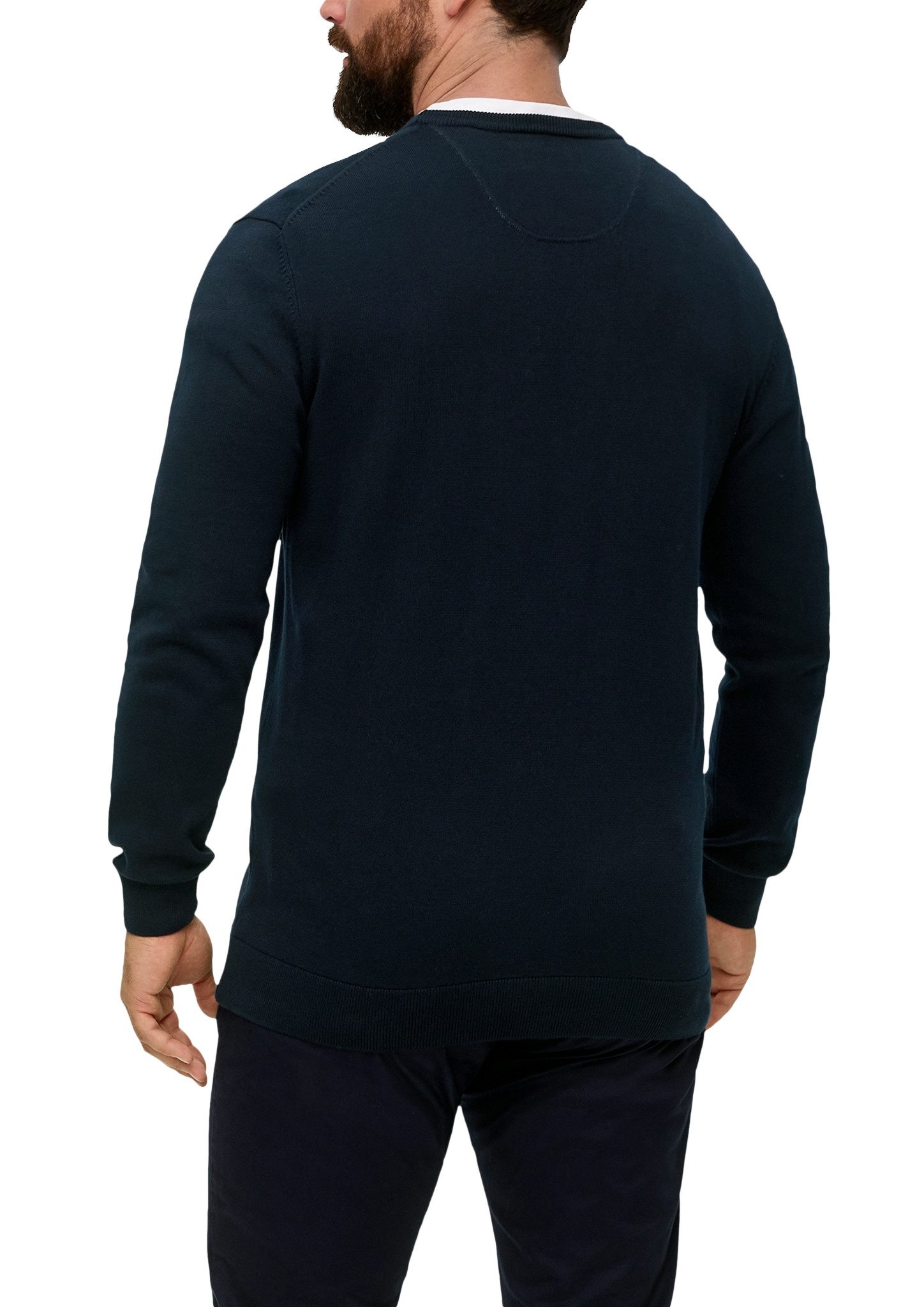 s.Oliver Men Big Sizes Strickpullover mit Logostickerei - Große Größen günstig online kaufen