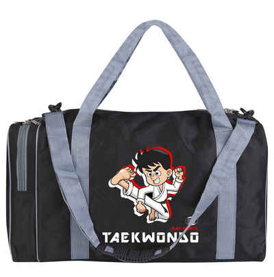 BAY-Sports Sporttasche Sporttasche für Kinder Taekwondo schwarz/grau 50 cm
