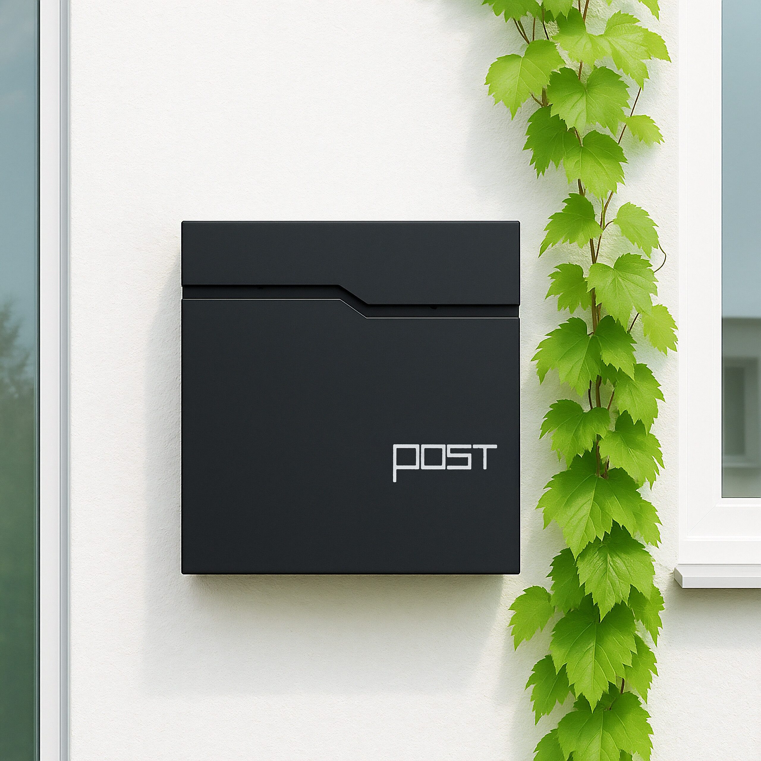 relaxdays Briefkasten mit Zeitungsfach, schwarz günstig online kaufen