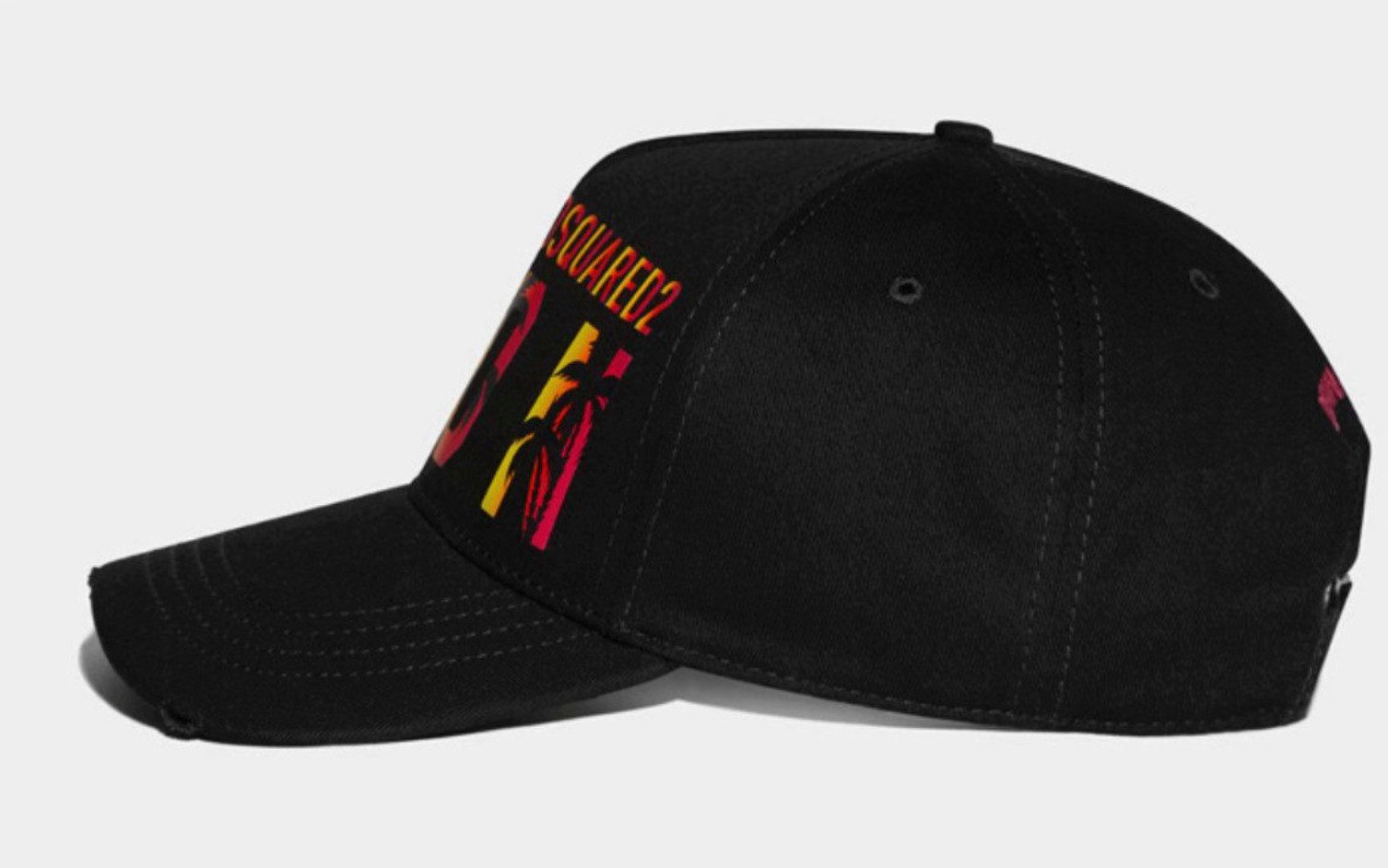 Dsquared2 Baseball Cap Basebalkappe Icon Sunset Logo Kappe Mütze Hat Cap Sunset -Print mit „ICON DSQUARED2“-Schriftzug