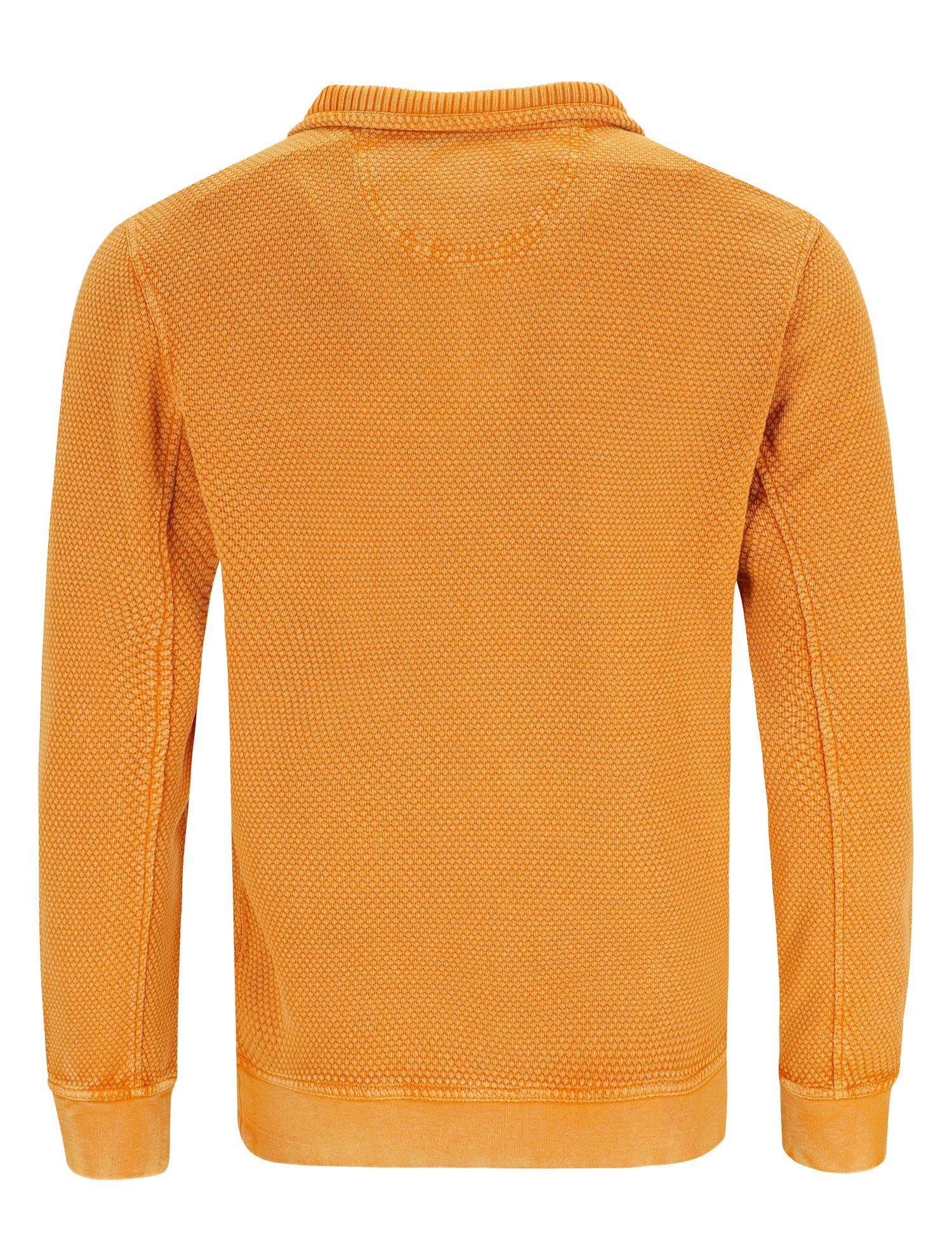 (1-tlg) Sweatshirt Kragen Herren Hajo Baumwolle Troyer mit Sweatshirt