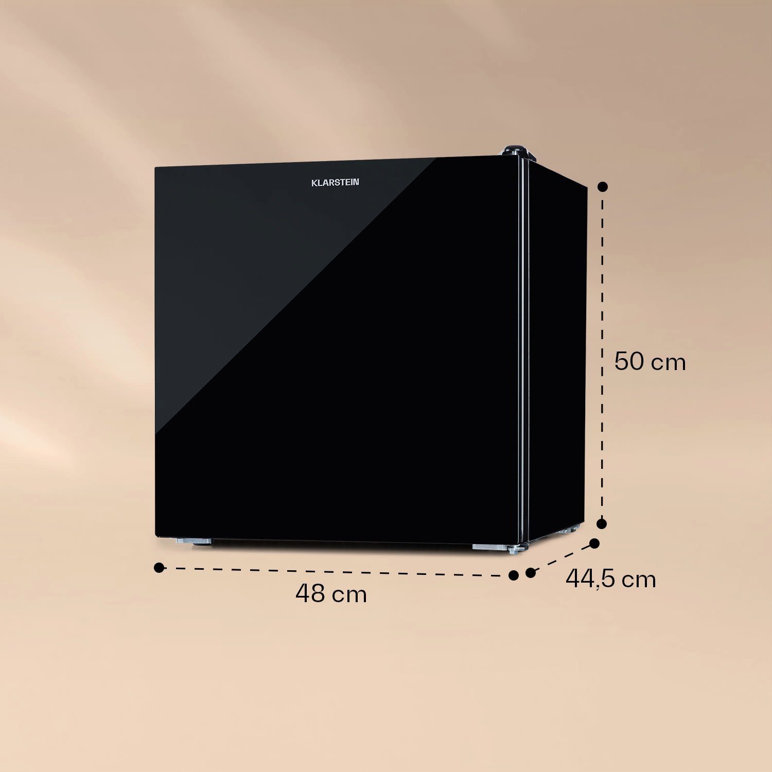 Kühlschrank 48 10036164, Klarstein Top cm Schwarz Table HEA20-LuminFro-Blk hoch, cm 44.5 breit