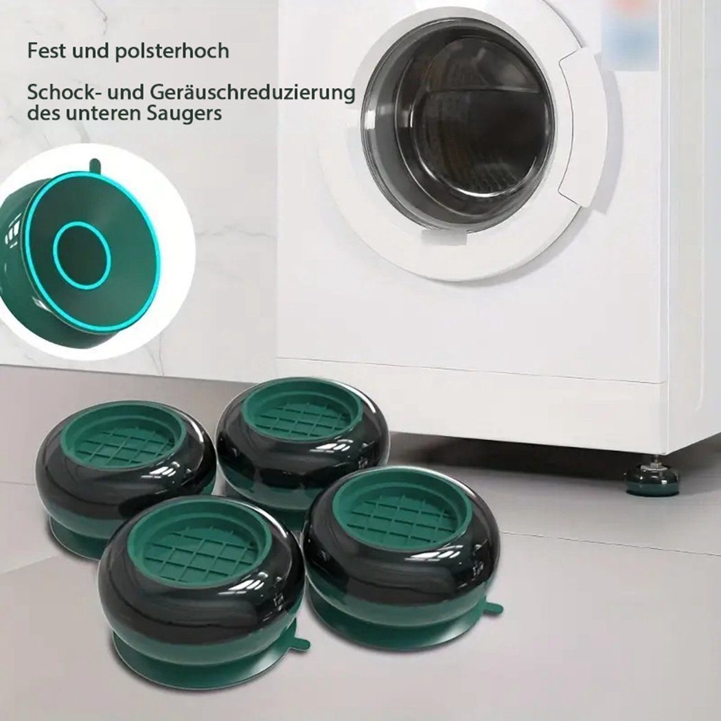 erhöhte Waschmaschinen-stoßfeste Fußpolster, TUABUR Möbelfuß Anti-Rutsch-Halterungen Weiß