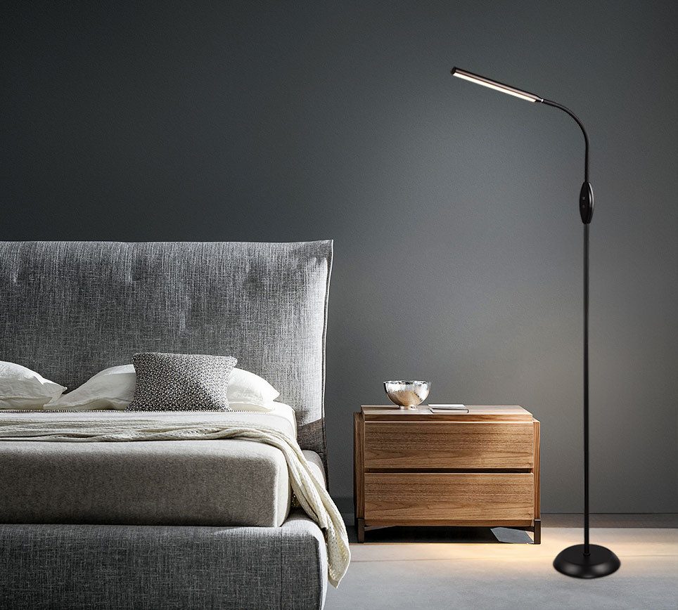 Reality Leuchten LED Stehlampe, LED-Leuchtmittel fest verbaut, Warmweiß, Neutralweiß, Stehlampe Stehleuchte Wohnzimmerlampe flexibel Touch LED CCT H 145 cm
