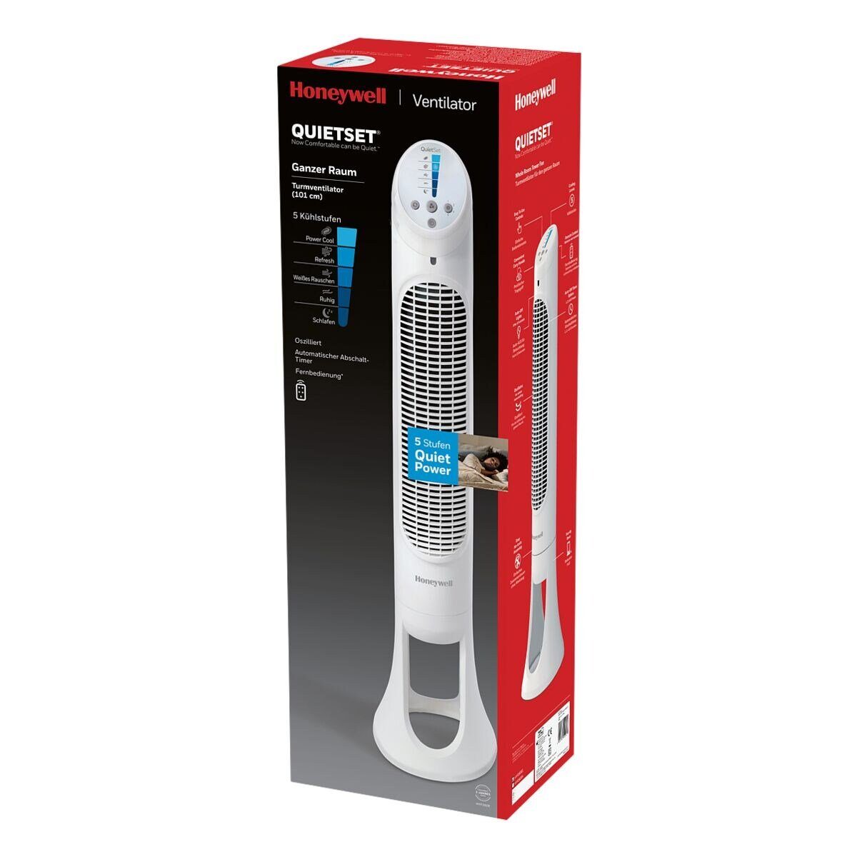 Honeywell Turmventilator HYF260, 5 Kühlstufen, 30 Watt