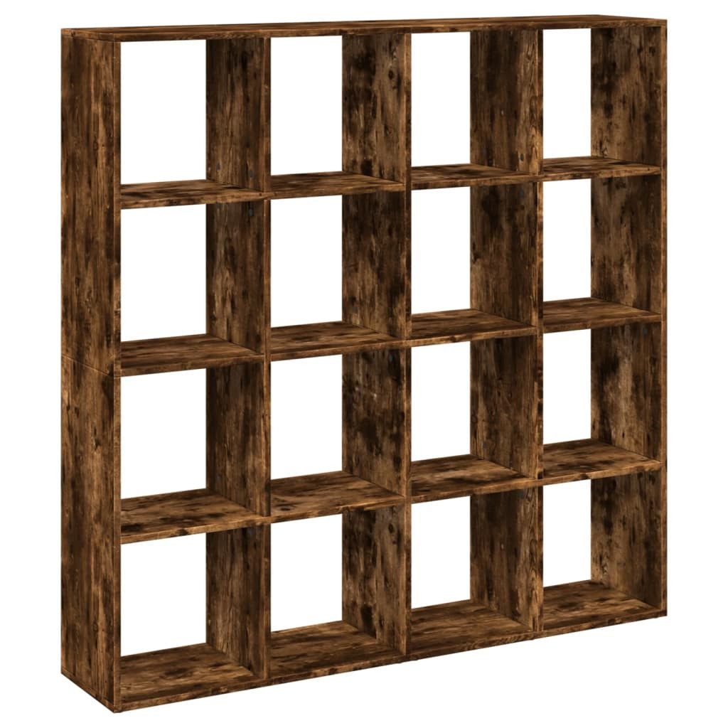 vidaXL Bücherregal Bücherregal Räuchereiche 137,5x29x137,5 cm Holzwerkstoff, 1-tlg.