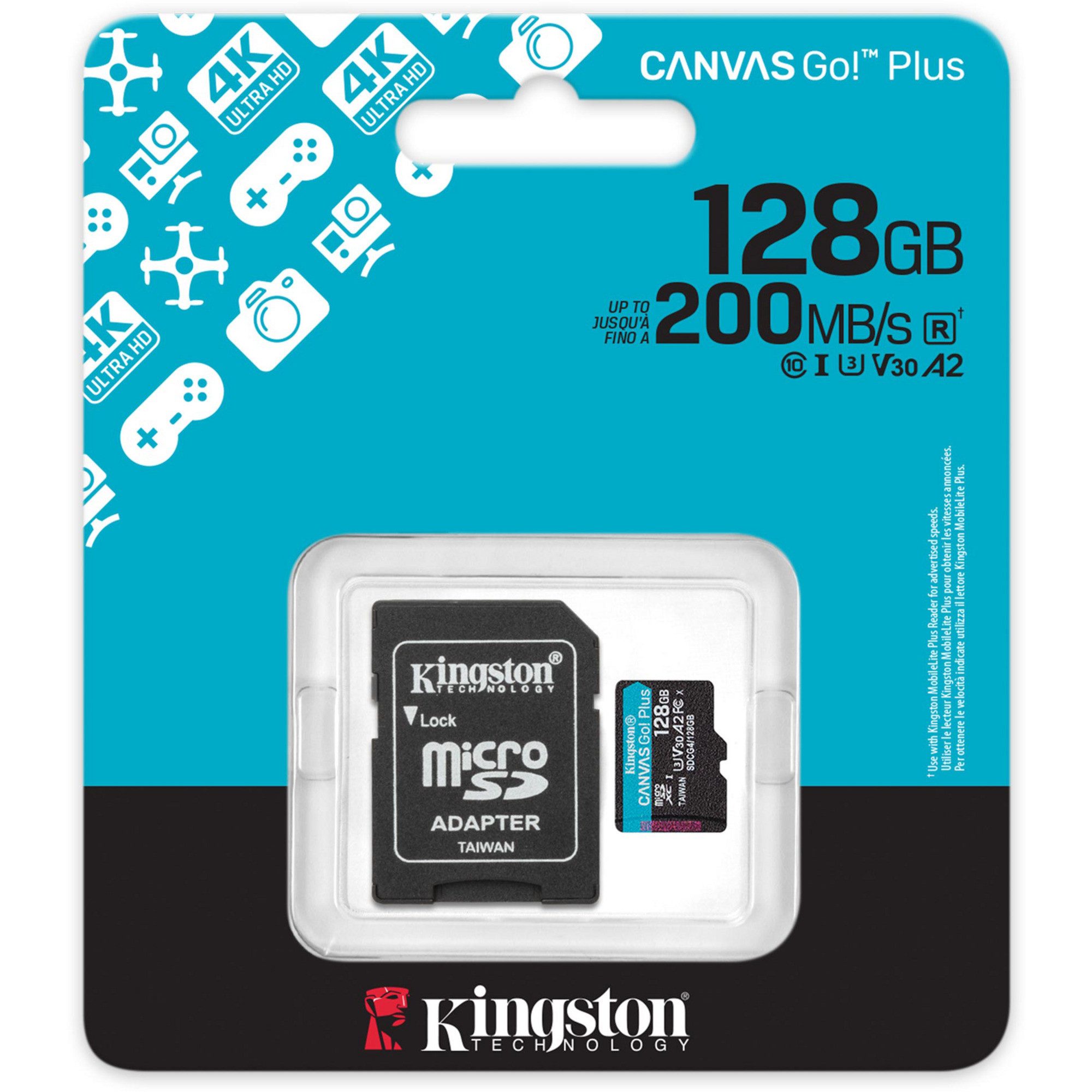 Kingston Kingston Canvas Go! Plus 128 GB microSDXC, externer Speicher (128 GB GB)