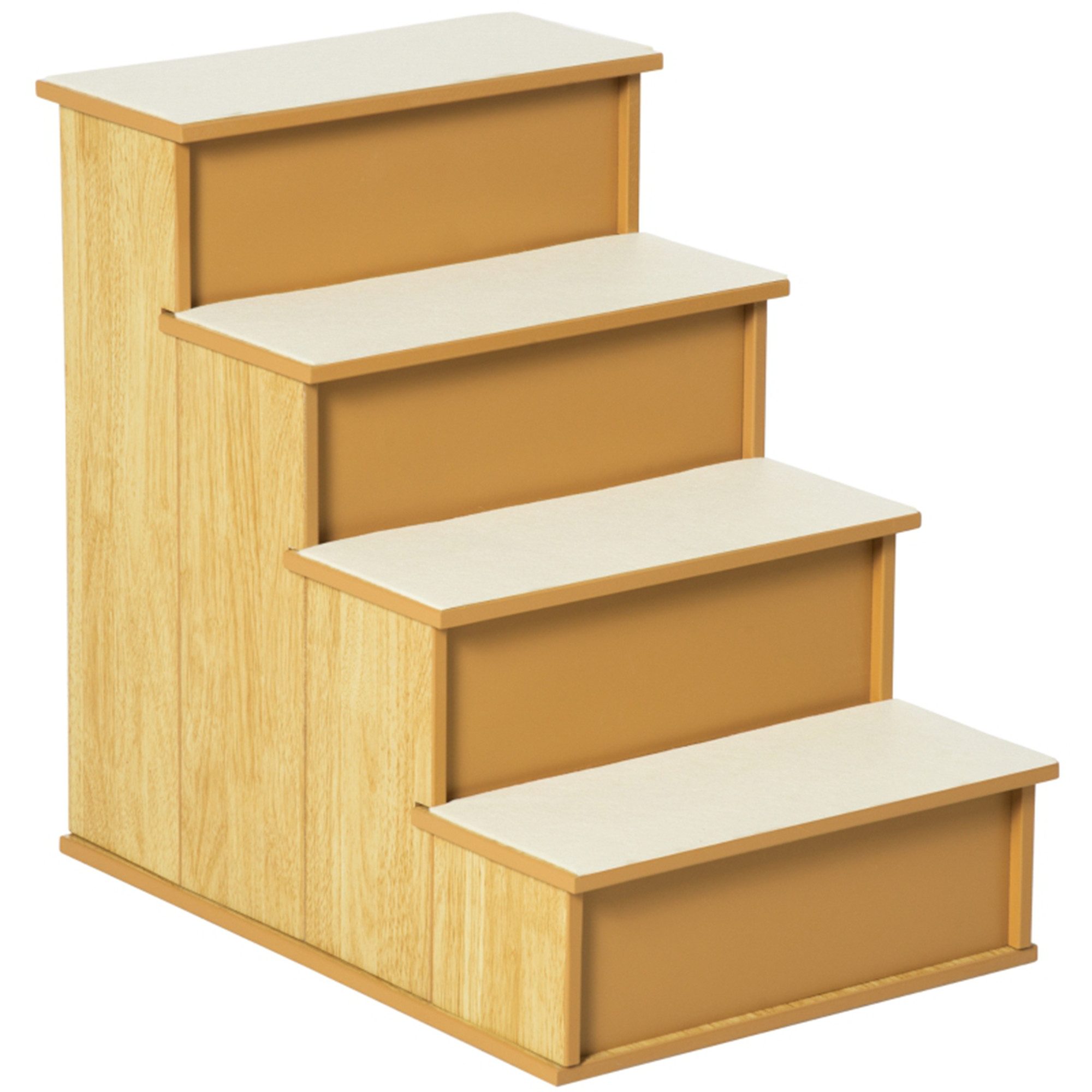 MC Star Haustiertreppe für Hunde/Katzen, 4-stufig, Kurzplüsch, bis 30 kg, 40 x 59 x 54,2 cm