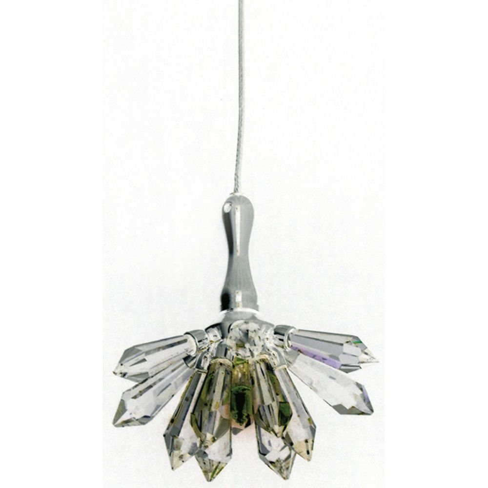 Holländer Pendelleuchte Serenata Fiore verchromt-Kristallglas klar silber, Metal Silber-Klar