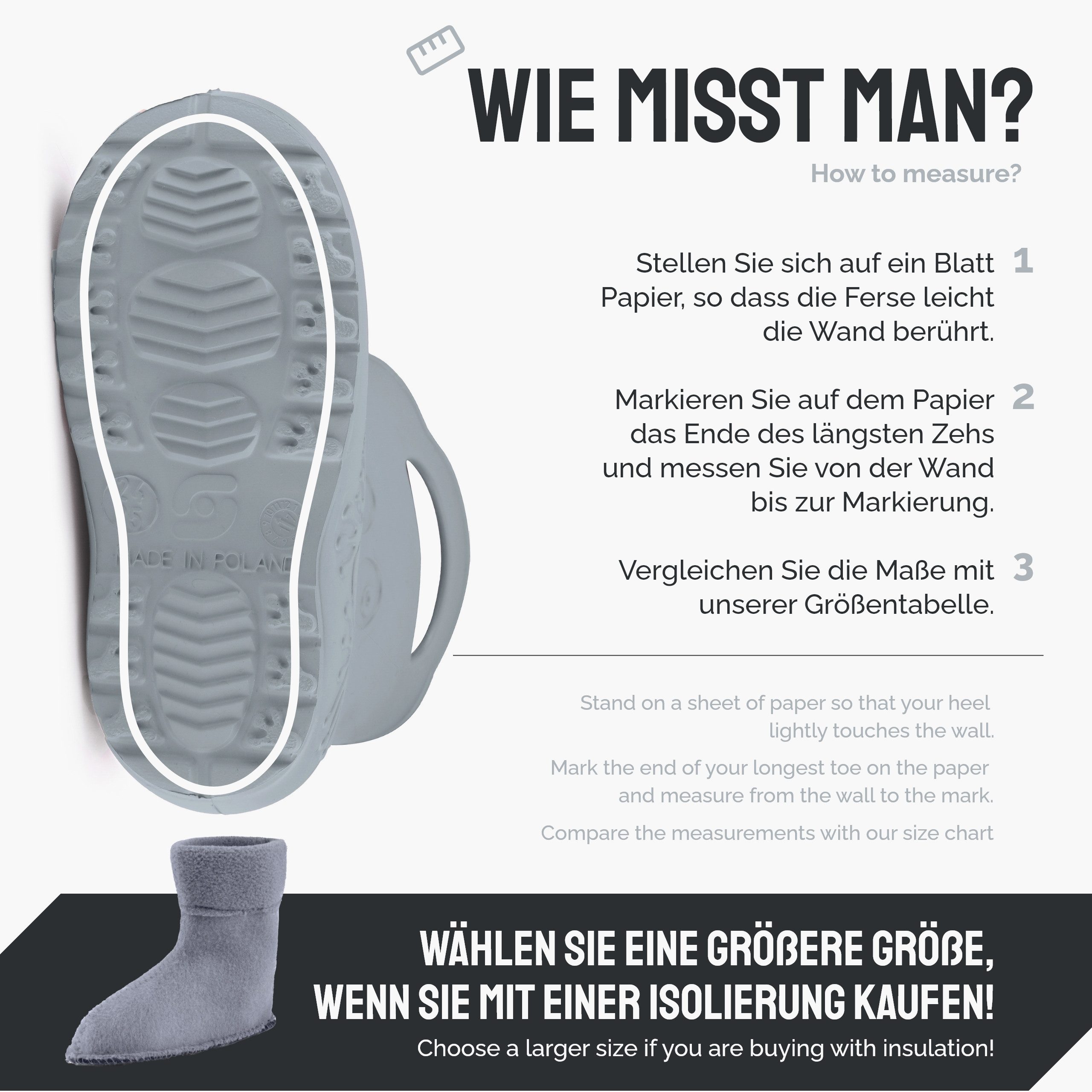 Ladeheid Kinder EVA federleichte Regenschuhe LA-CA-03 Gummistiefel mit herausnehmbares Innenfutter – Bild 2 von 5