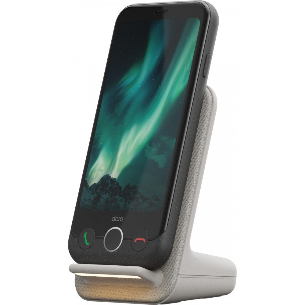 Doro Doro Aurora A10 Smartphone mit Wireless Charger Stand Seniorenhandy (4.5 Zoll, 64 GB Speicherplatz, Smartphone für ältere Nutzer)