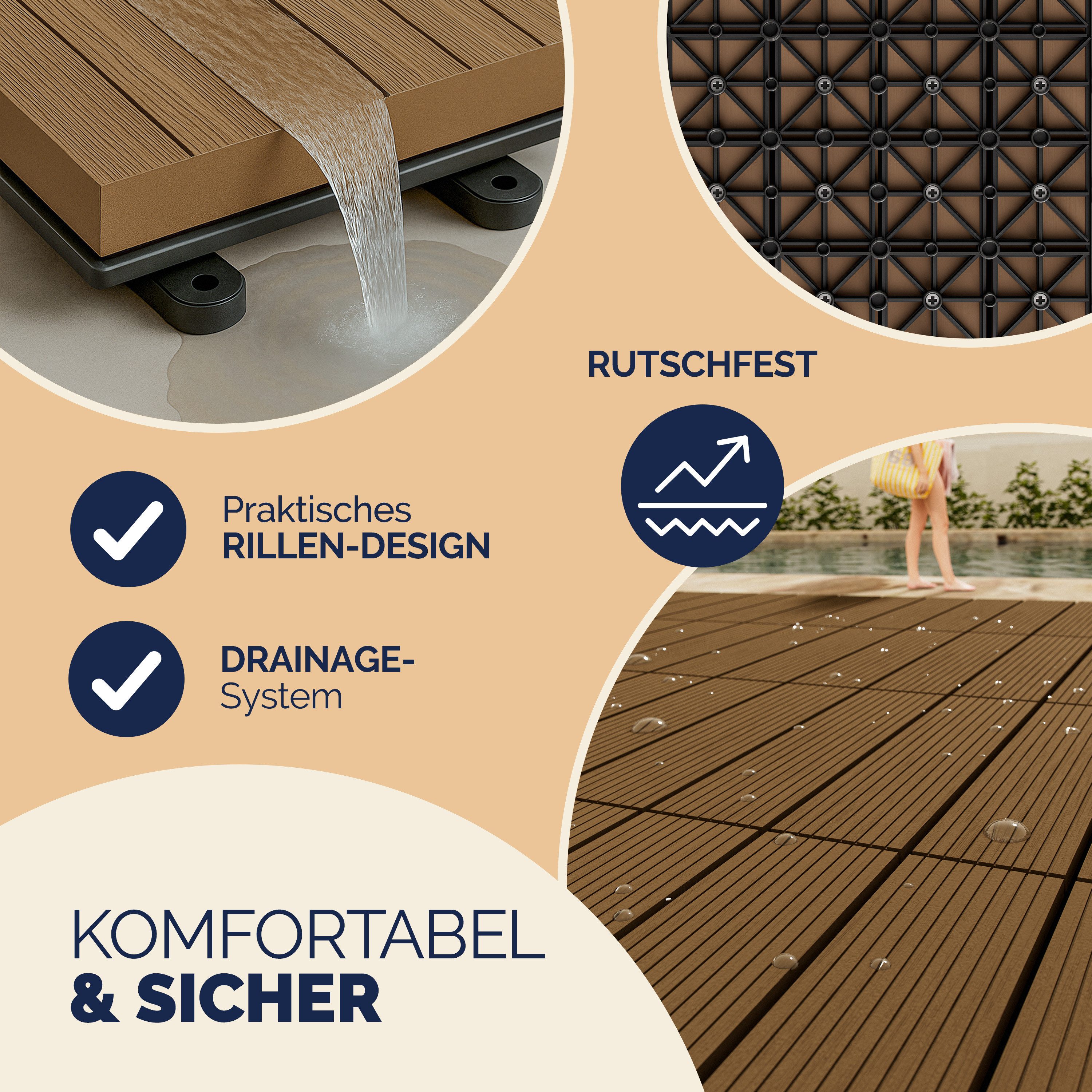 Deuba Holzfliesen 1x Klassik Terrakotta – Bild 4 von 5