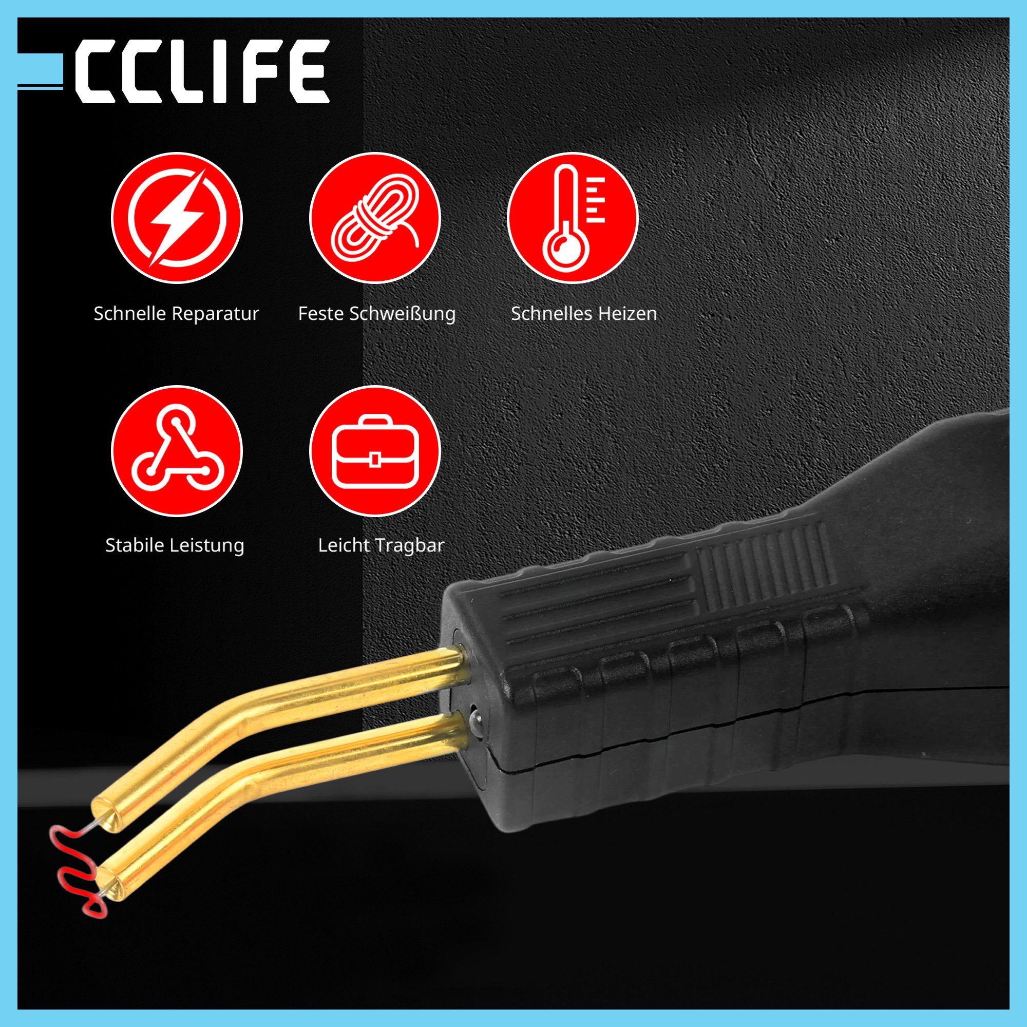 CCLIFE Kunststoff-Reparaturset CCLIFE Kunststoff Schweißgeraet Auto Stoßstange Reparatur Werkzeug – Bild 3 von 5