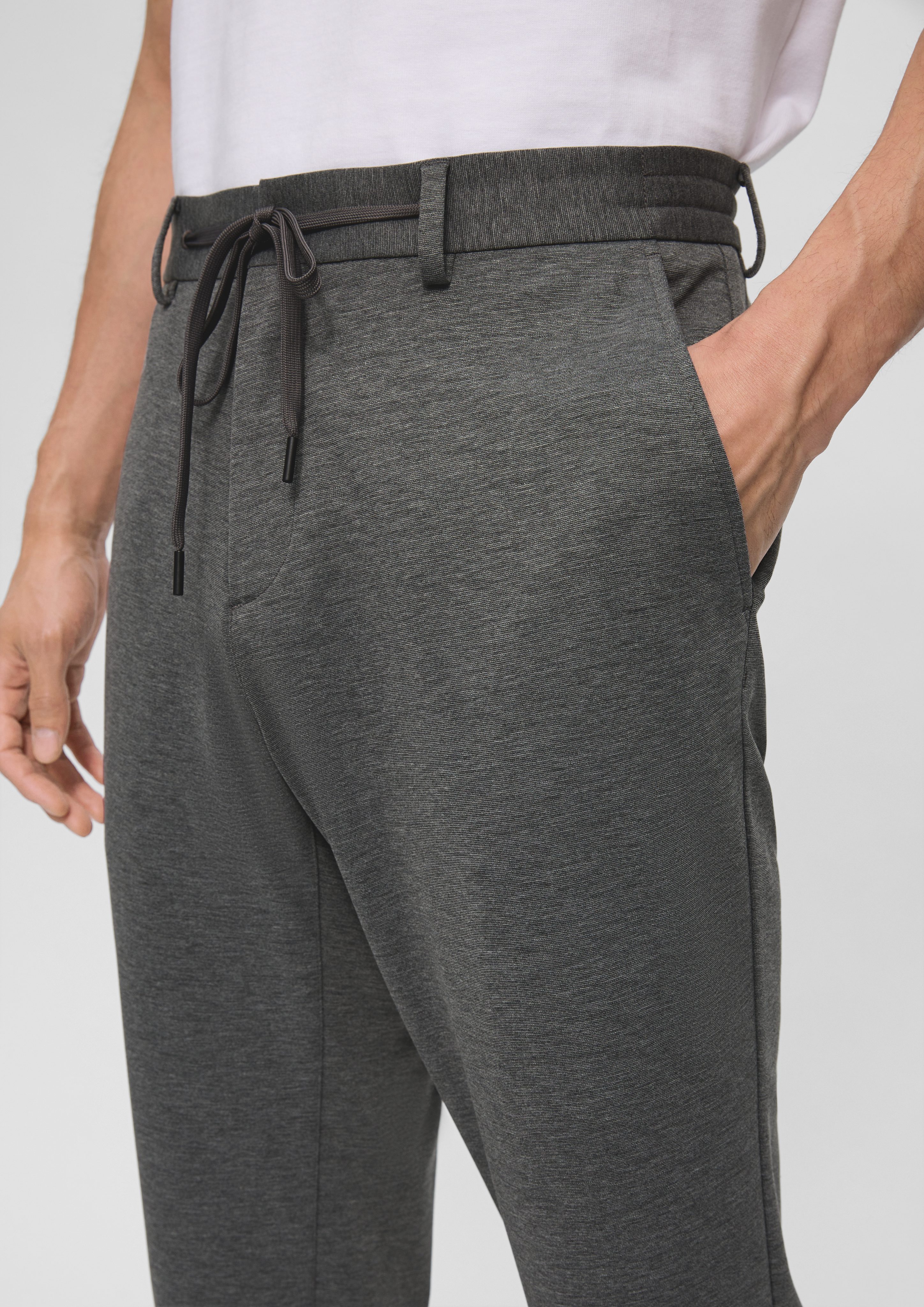 Jogg Stoffhose graphit BLACK LABEL Slim: Viskosemix s.Oliver aus Suit-Hose