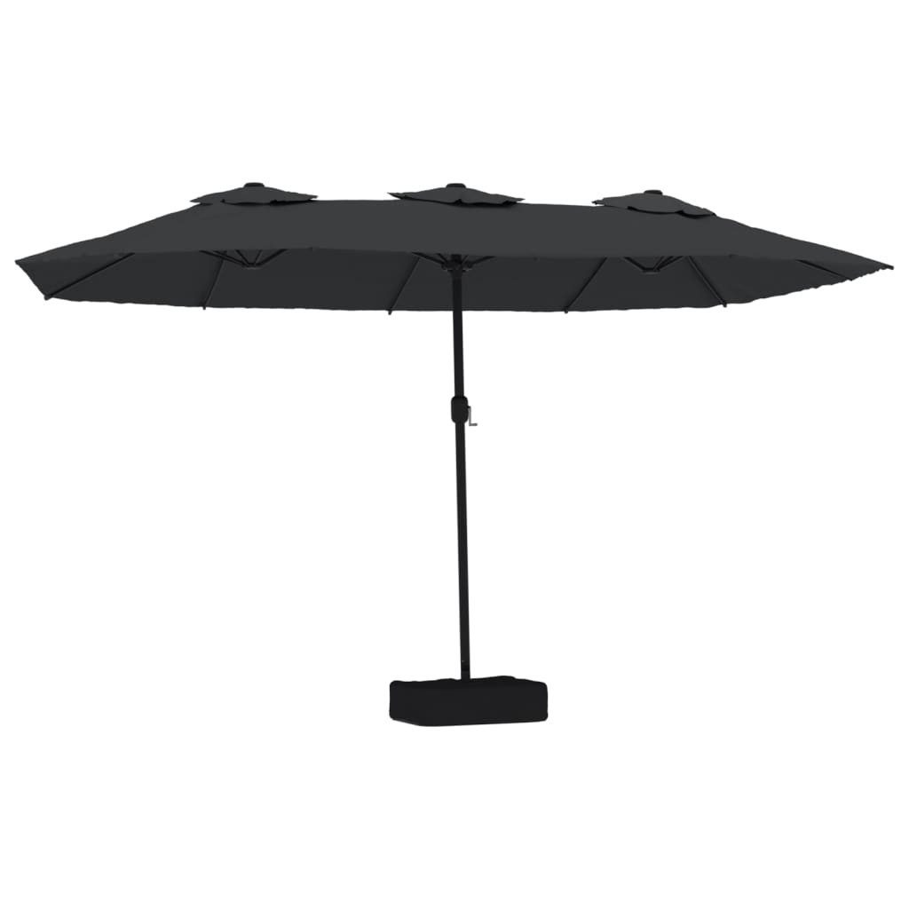 vidaXL Sonnenschirm Doppel-Sonnenschirm Schwarz 449x265 cm