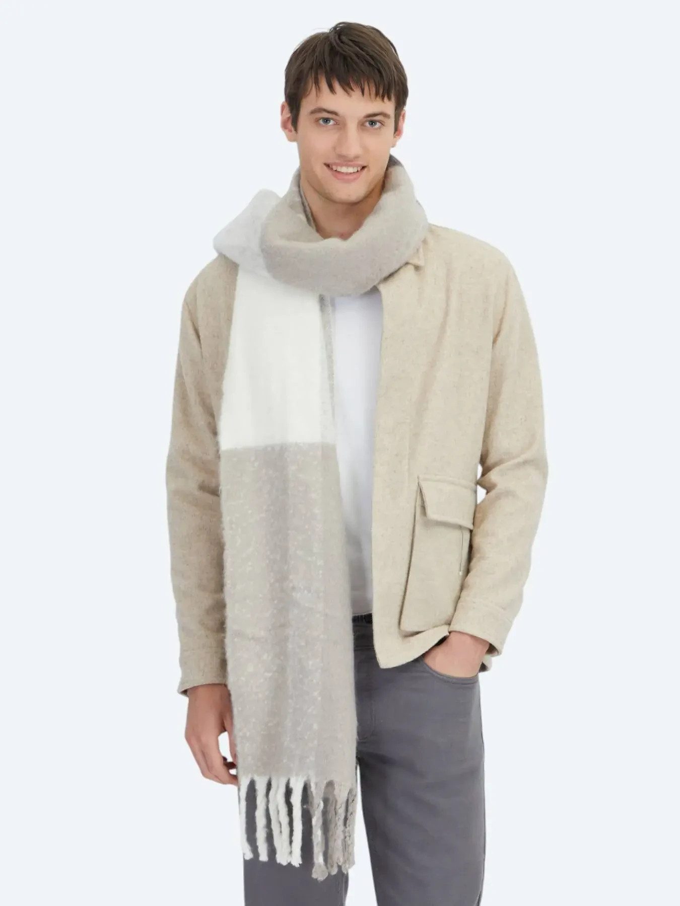KİP Hemdbluse Beige Overshirt aus feinem Stoff