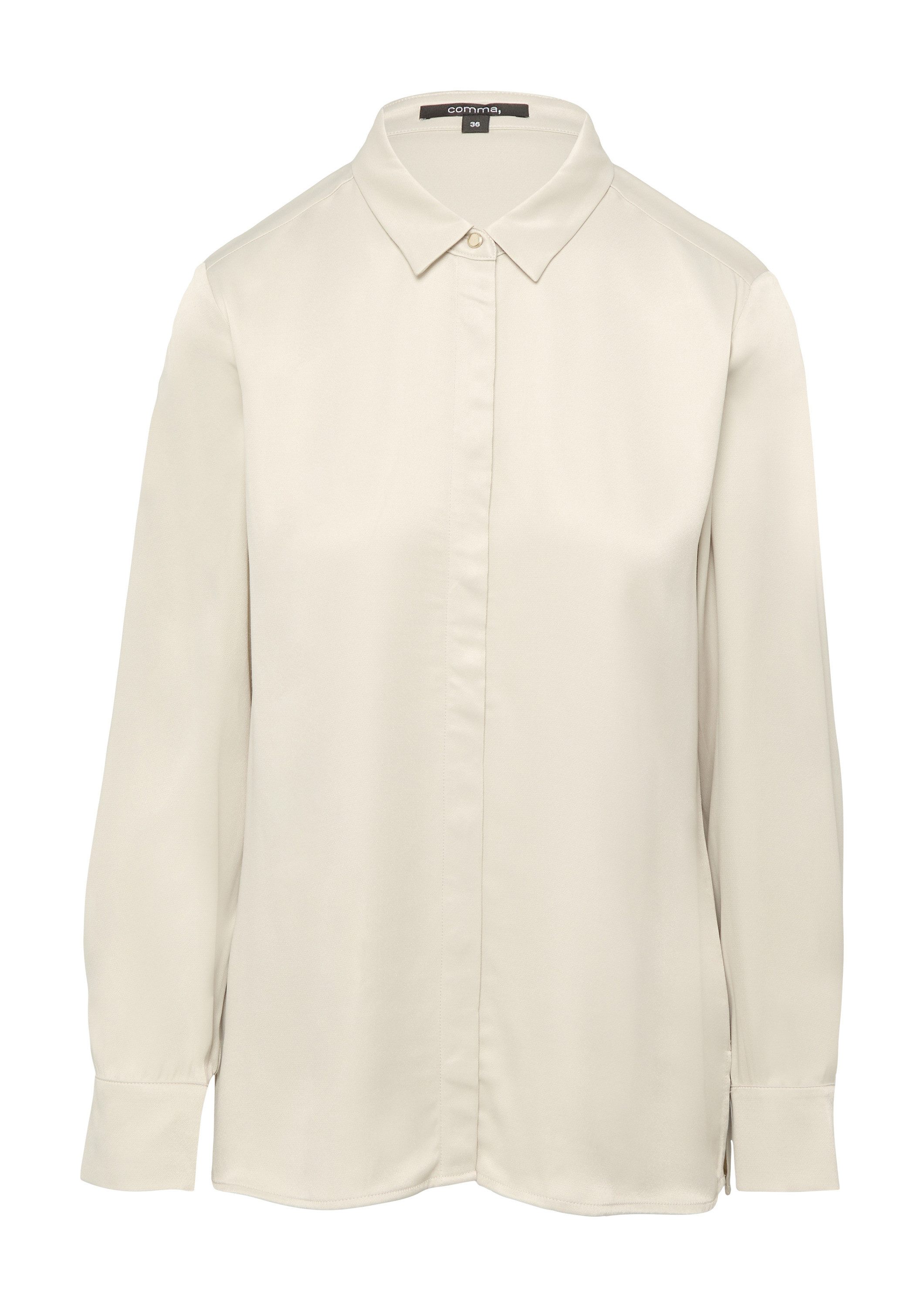 comma Langarmbluse Bluse Satinbluse im Relaxed günstig online kaufen