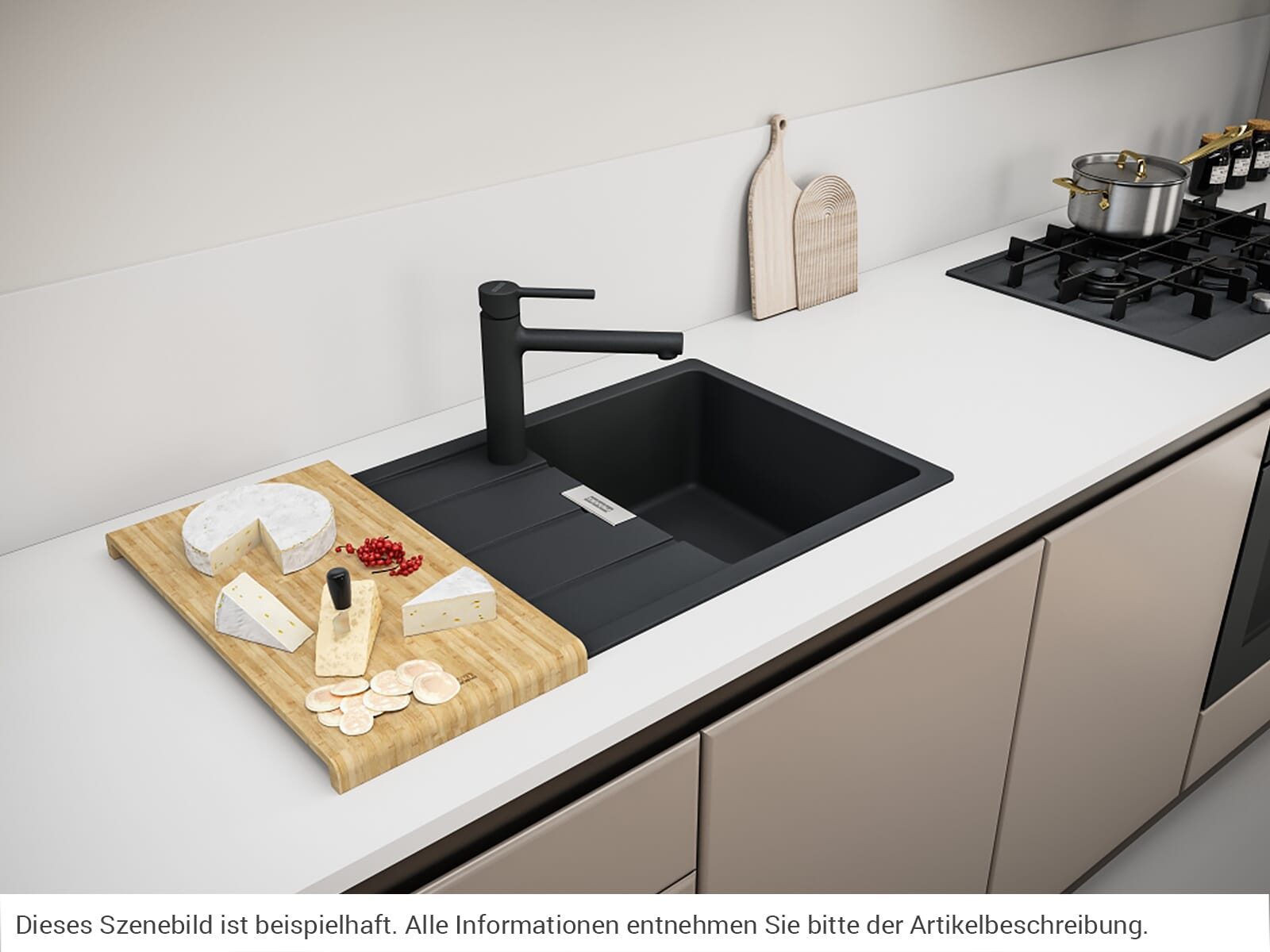 FRANKE Granitspüle, rechteckig, 78/50 cm, (1 St), aus Sanitized®