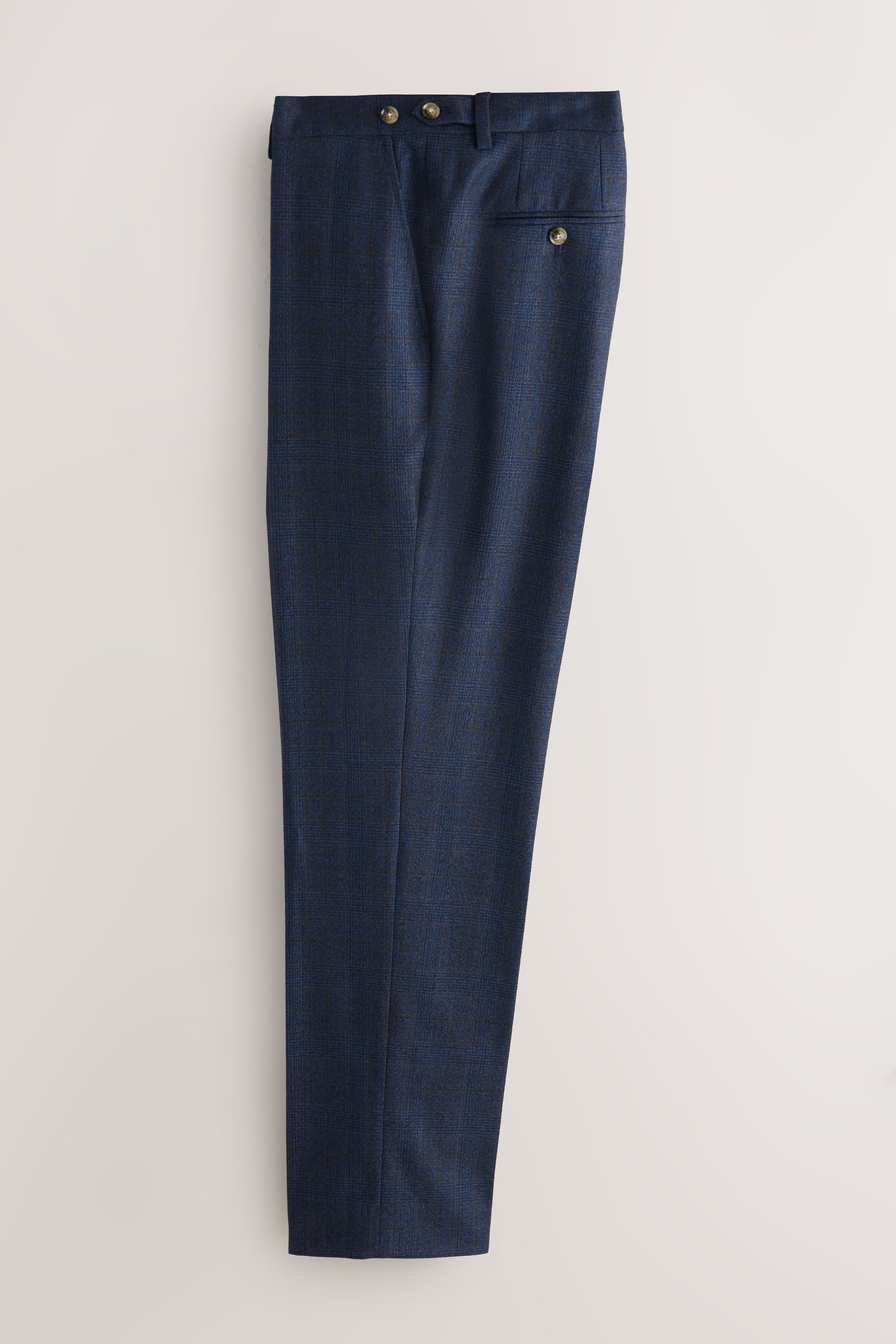 Next Anzughose Signature Anzug-Hose Slim-Fit aus Wolle mit Karos (1-tlg)