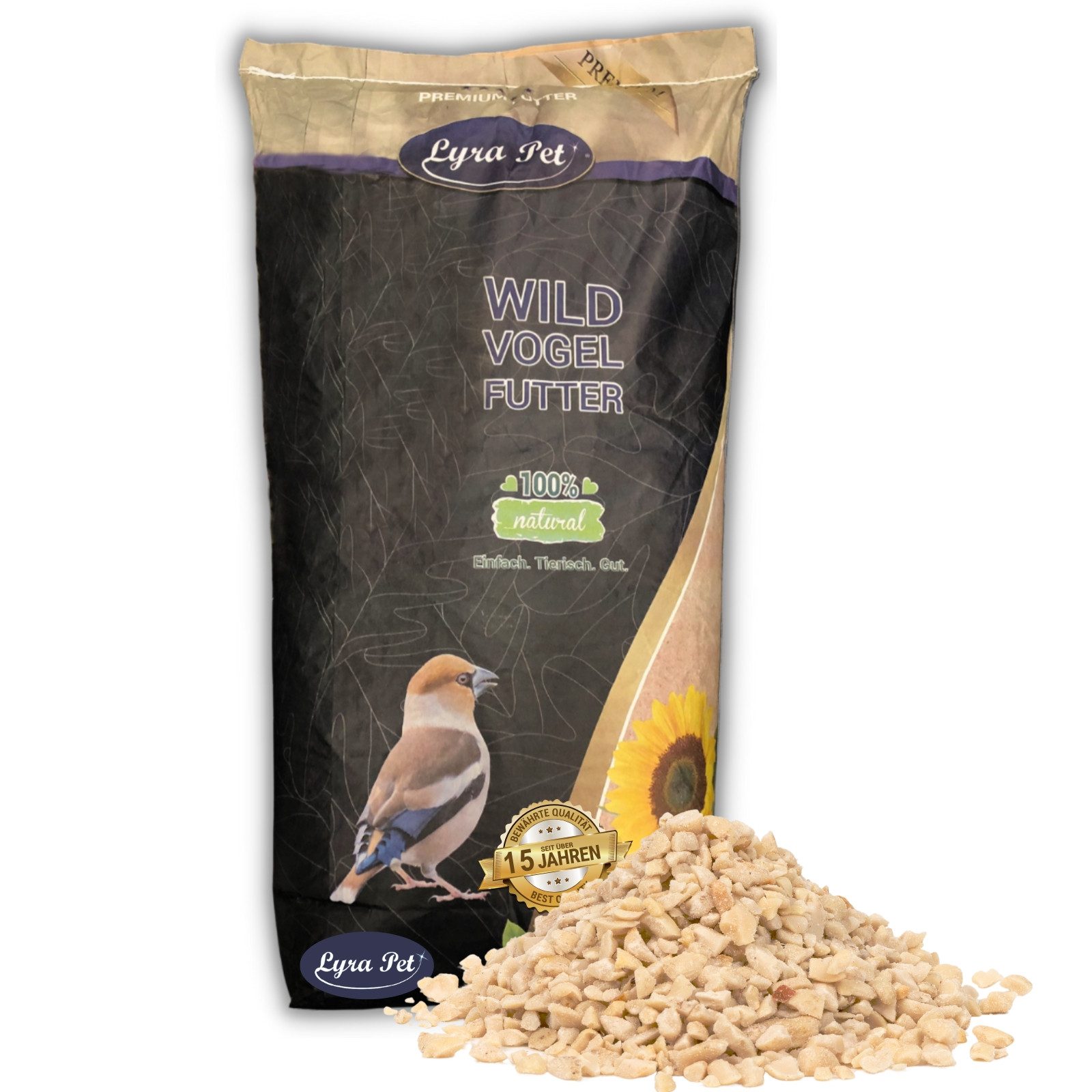 Lyra Pet 10 kg Lyra Pet® Erdnusskerne weiß gehackt, für: Wildvogel