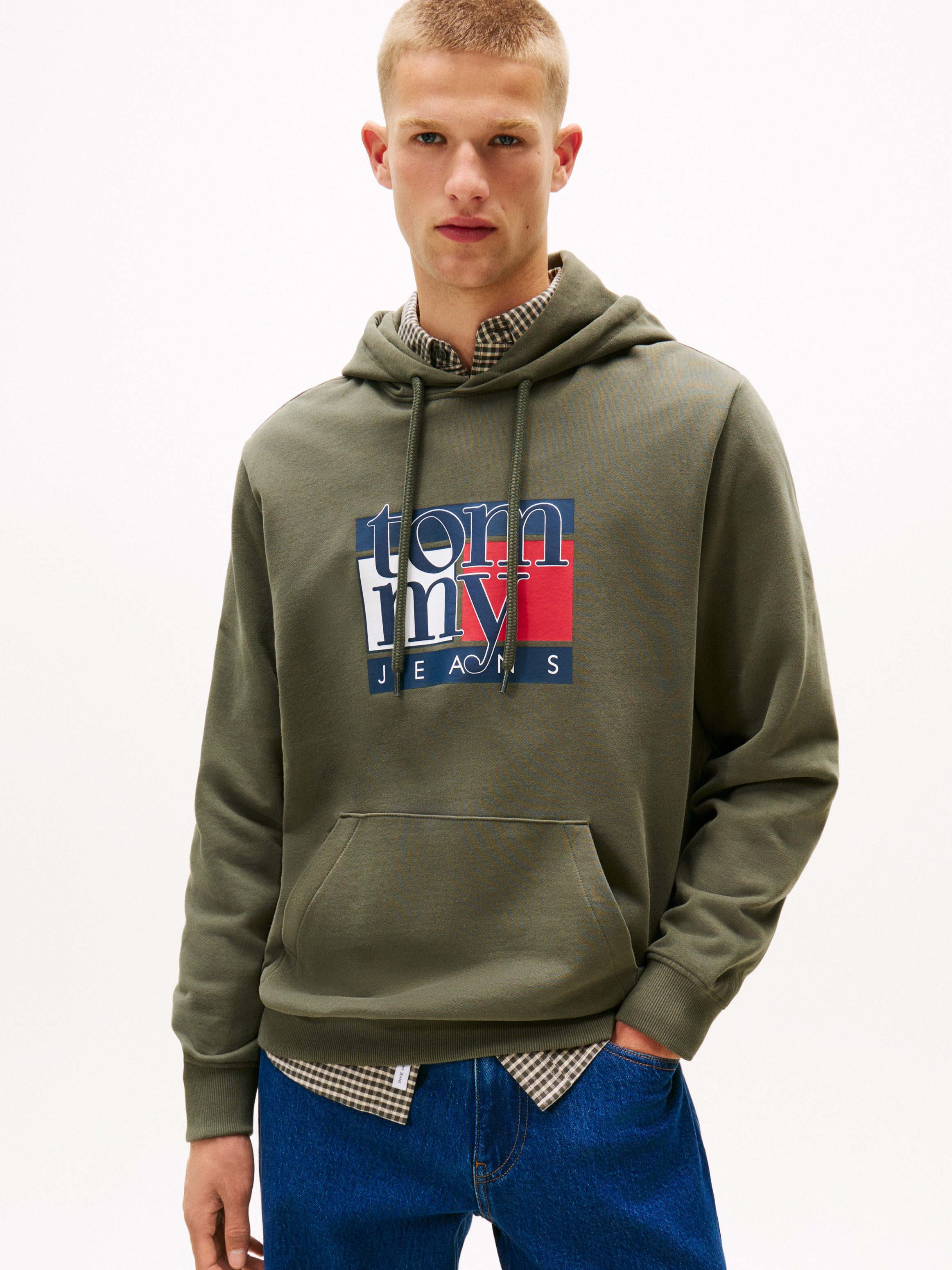 Tommy Jeans Hoodie TJM RWB FLAG Regular Fit, Sweatshirt, mehrfarbiger Print günstig online kaufen