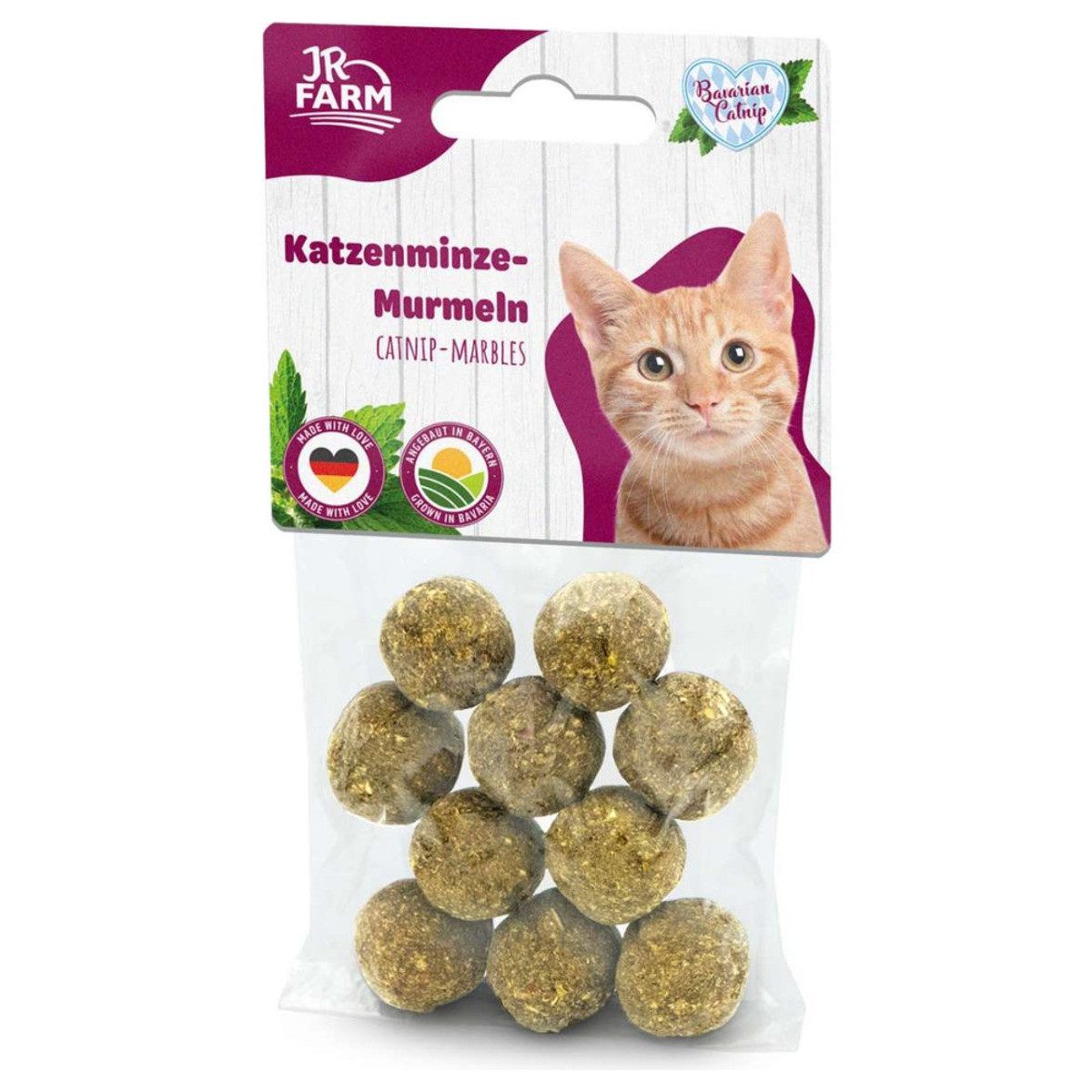 JR Farm Tierball Cat Bavarian Catnip Katzenminze-Murmeln - 10 Stück