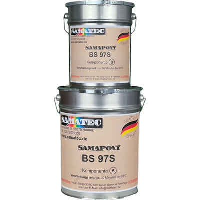 Samatec Harzfarbe Bodenbeschichtung BS97s 5kg glänzend Bodenfarbe Garage inkl. VSK, weichmacherbeständig, glänzend, hochbelastbar, geruchsneutral