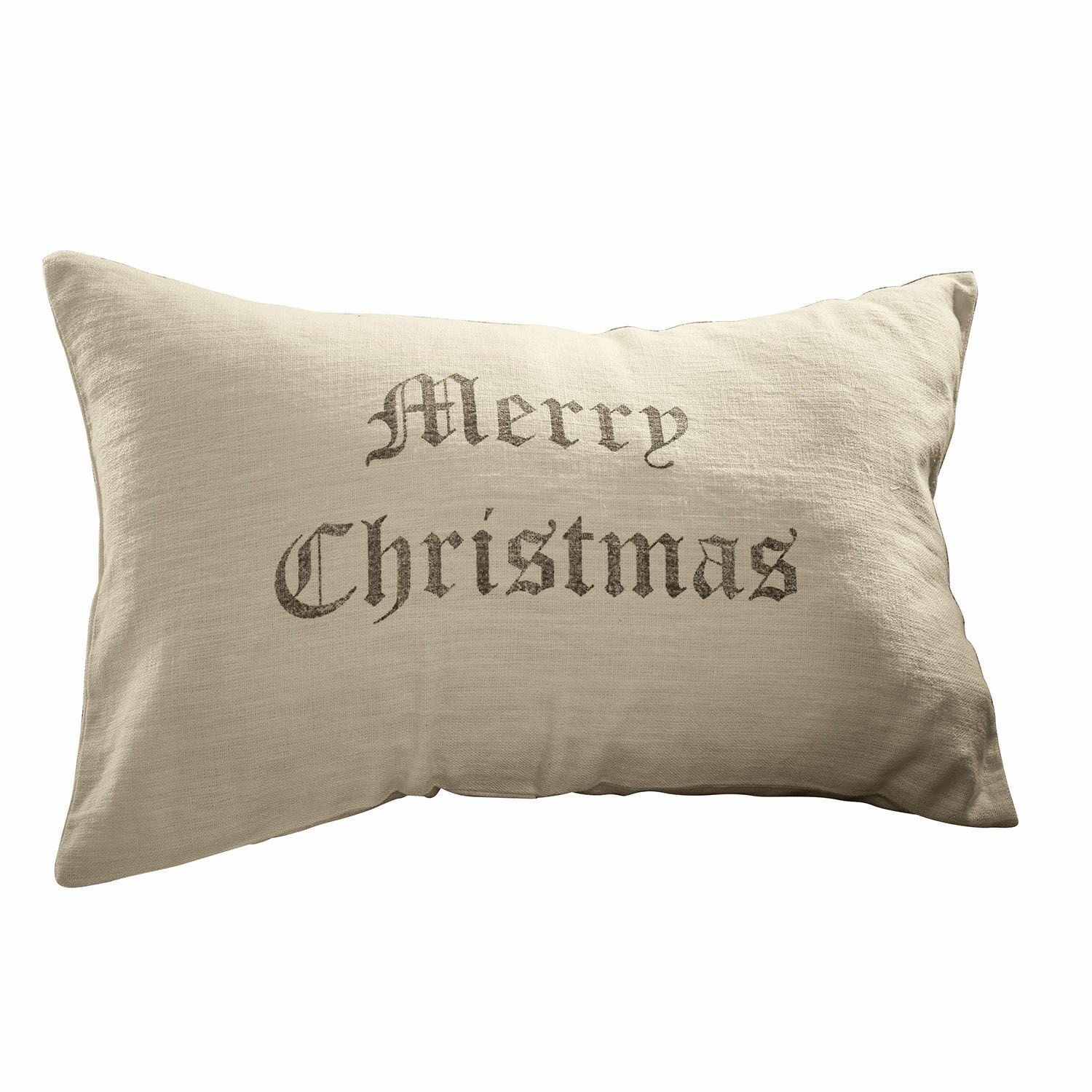 Mirabeau Kissenhülle Kissenhülle Merry Christmas creme/grau günstig online kaufen