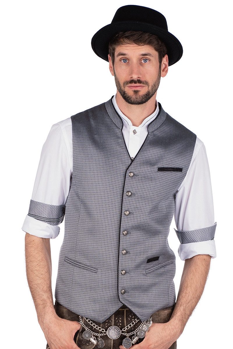 Spieth & Wensky Trachtenweste Trachtenweste - BRIAN - silbergrau