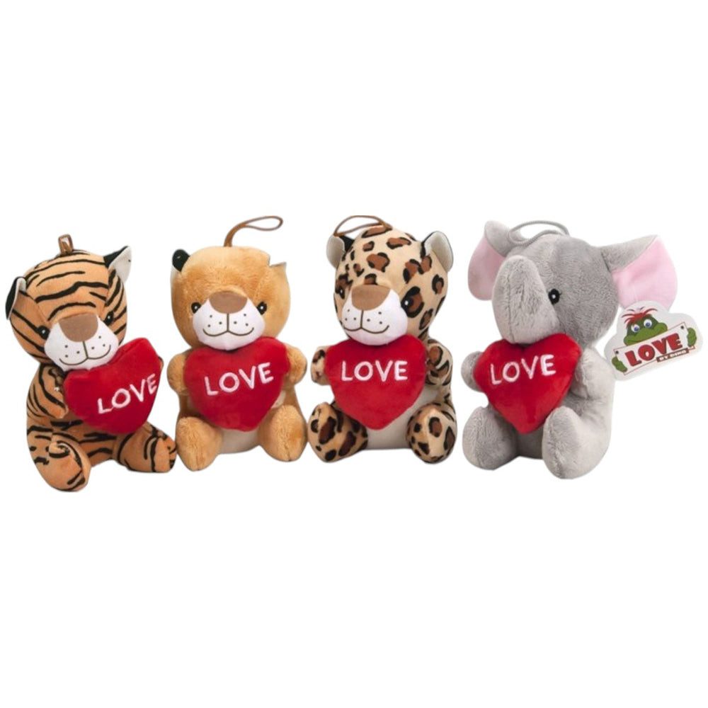 SUNKID Kuscheltier Plüschtiere mit Herz „LOVE“ – Kuscheltiere als Geschenk 14 cm