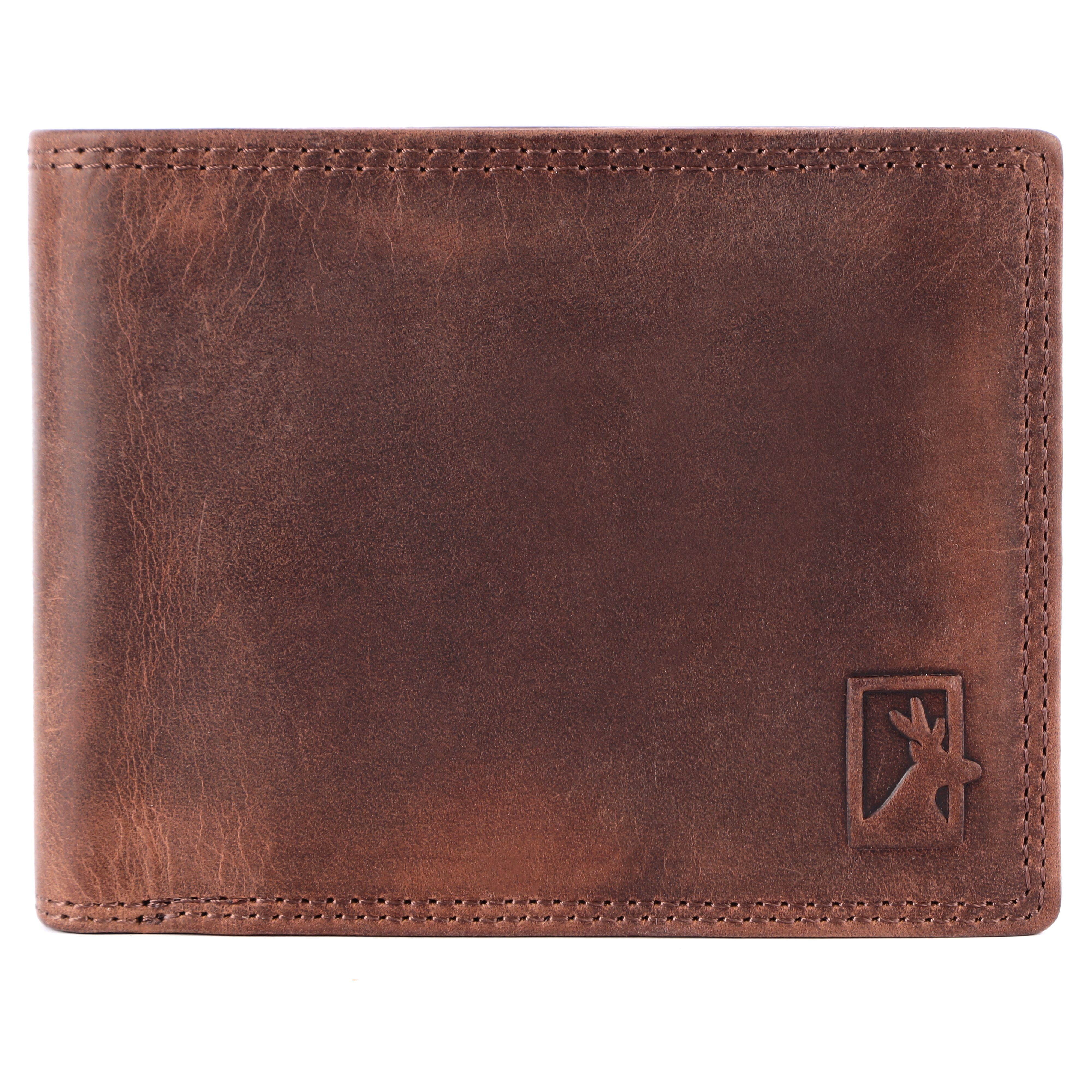 Mercano Geldbörse für Herren, aus inkl. & RFID-Schutz 100% Doppelnaht, Dunkelbraun Leder Geschenkbox Vintage mit