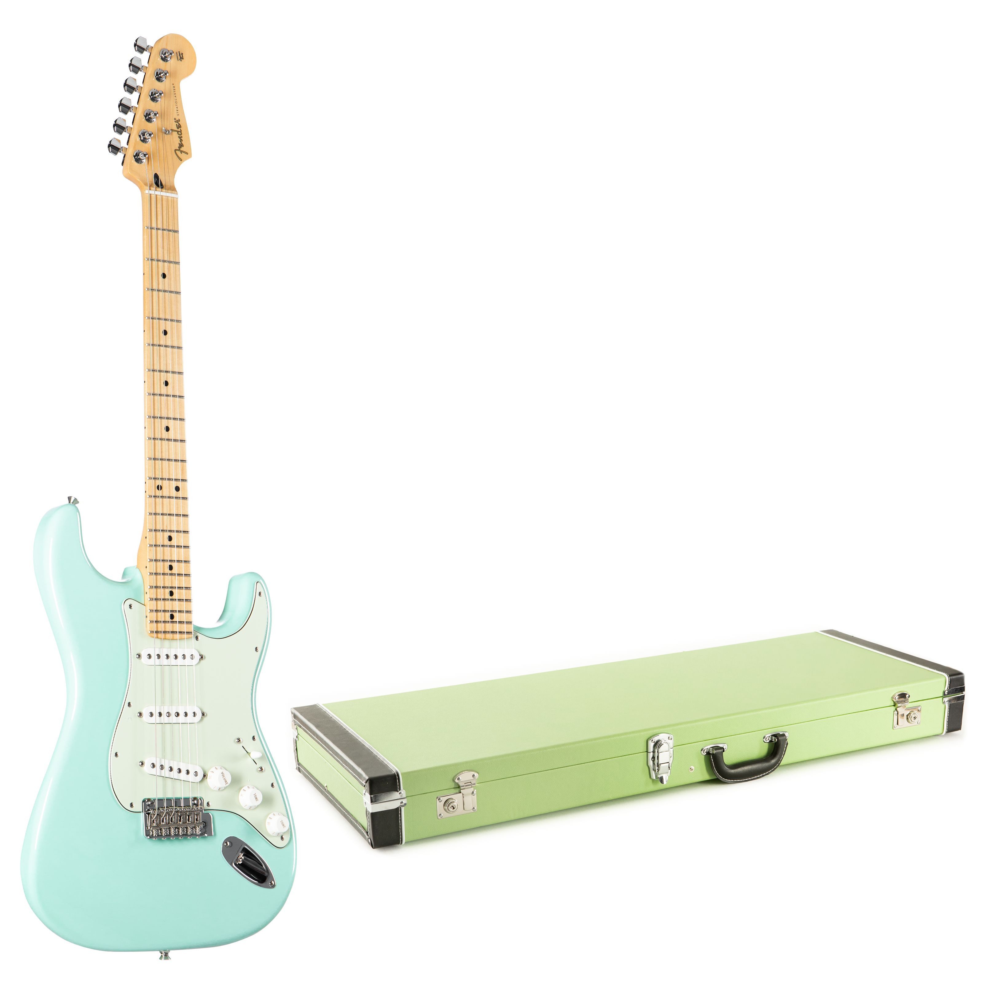 Fender E-Gitarre, E-Gitarren, E-Gitarren-Sets, LTD Player Strat SFG & Case 2 - E-Gitarren Anfänger Set