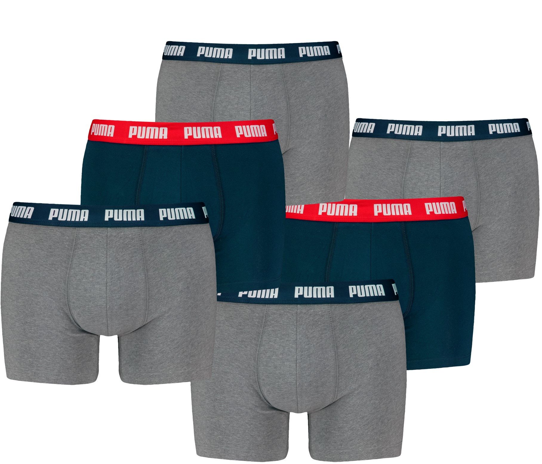 PUMA Boxershorts Puma Herren Boxershorts im 6er-Pack (6er-Set)