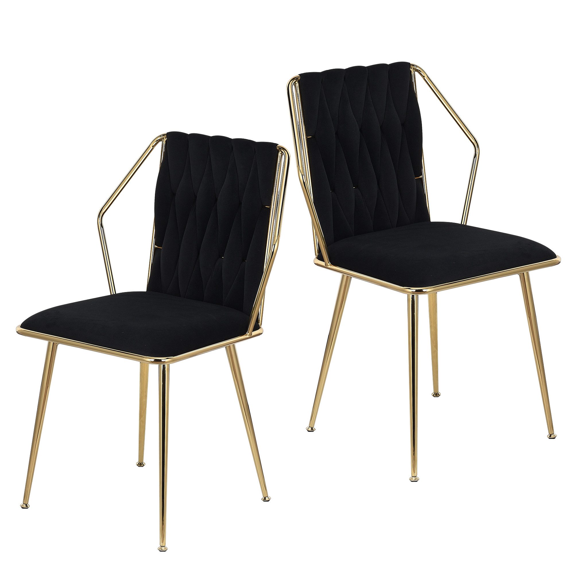 Furnishings Home Esszimmerstuhl 2er-Set 4-Bein-Stuhl Metall günstig online kaufen
