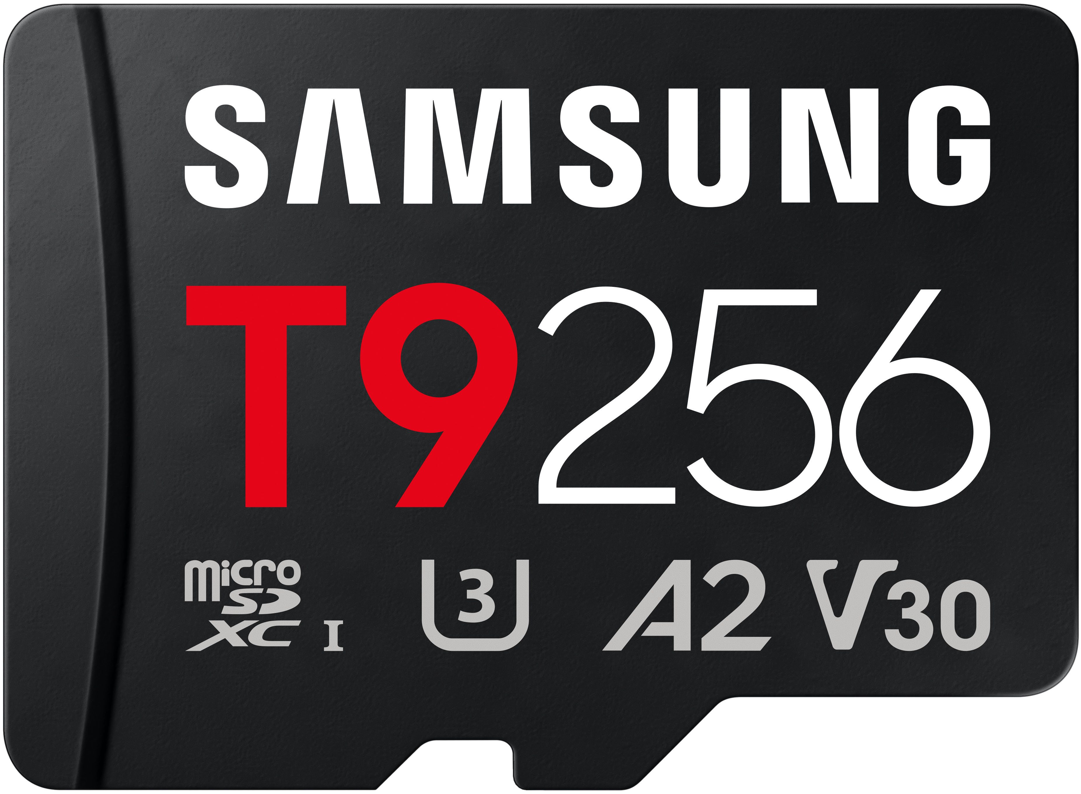 Samsung T9 Speicherkarte (256 GB, Video Speed Class 30 (V30), 200 MB/s Lesegeschwindigkeit)