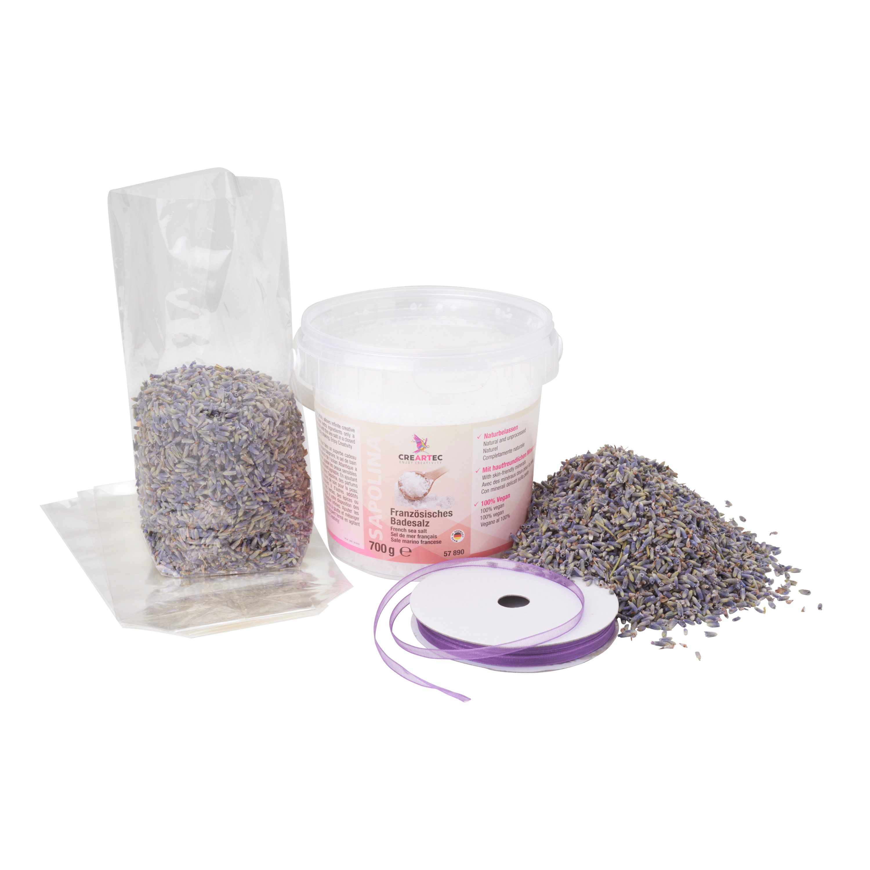 VBS Bastelband Lavendel Spa, Badesalz, 700 g