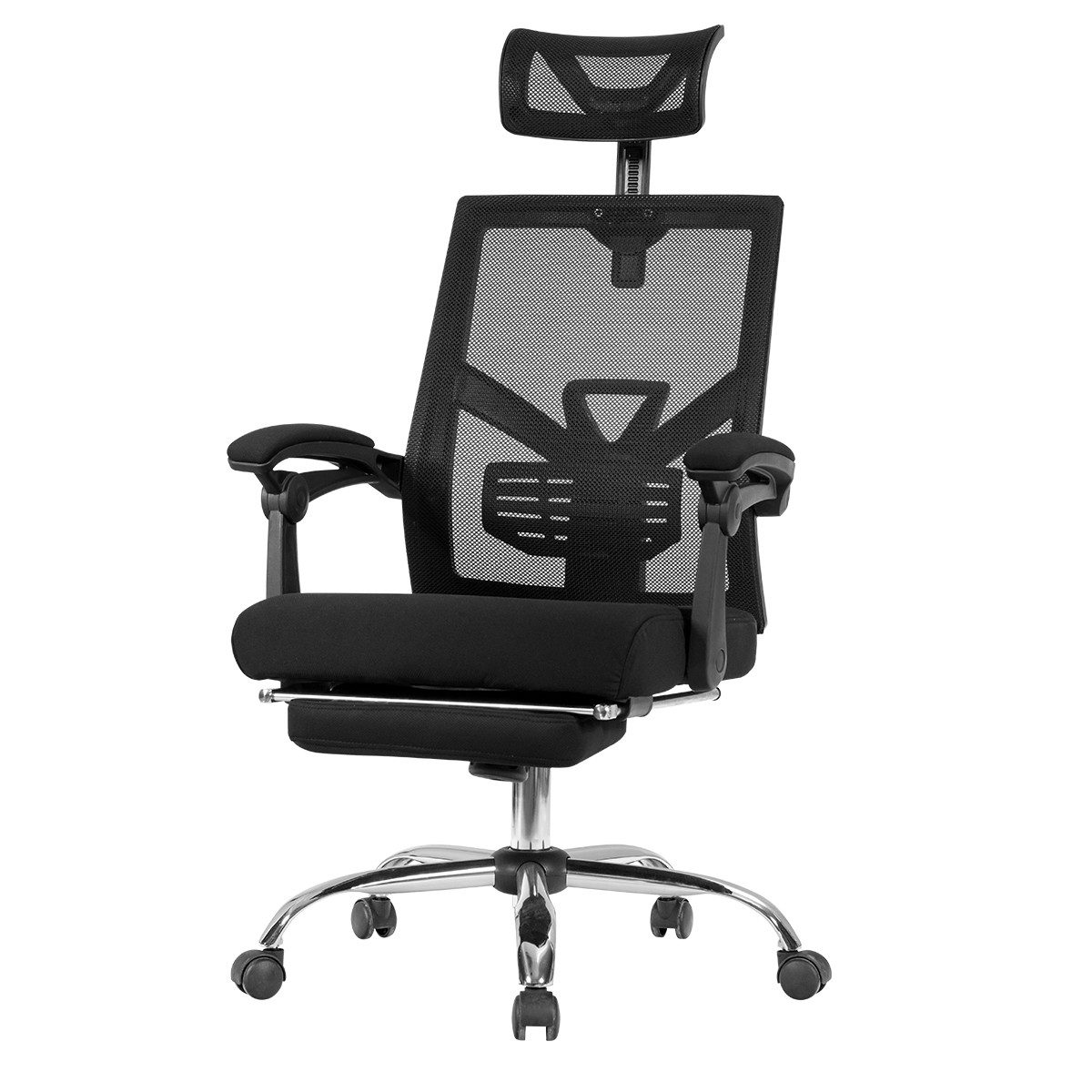 COSTWAY Chefsessel, verstellbare Lendenstütze&Kopfstütze,Wippfunktion