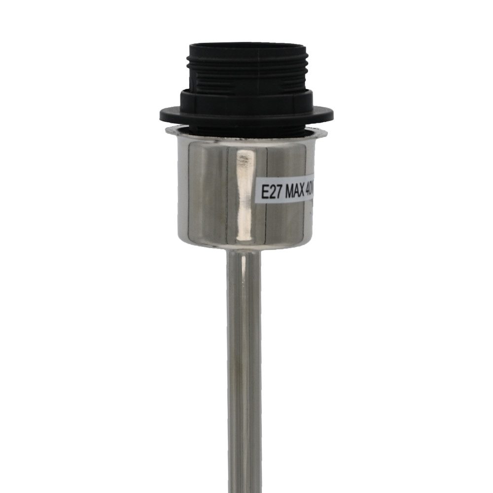 dasmöbelwerk Tischleuchte Tischleuchte Lampenfuß ROUNDI Ø11,5x49,5 cm Lampe Silber Metall